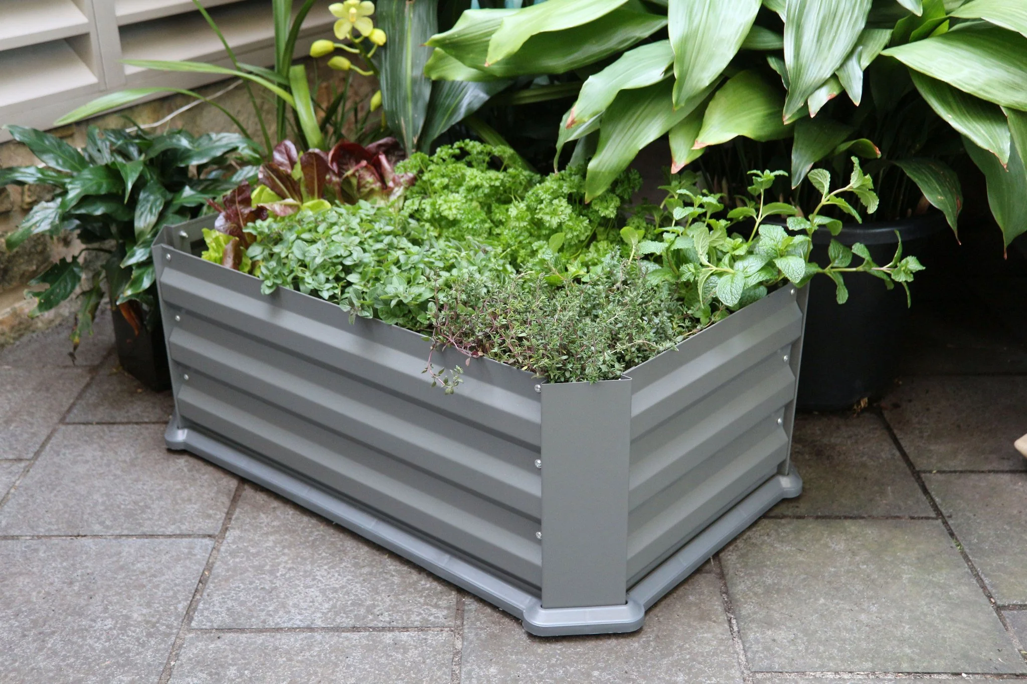 Greenlife Patio Raised Garden Bed with Base 800 x 500 x 300 Slate Grey - Image 3