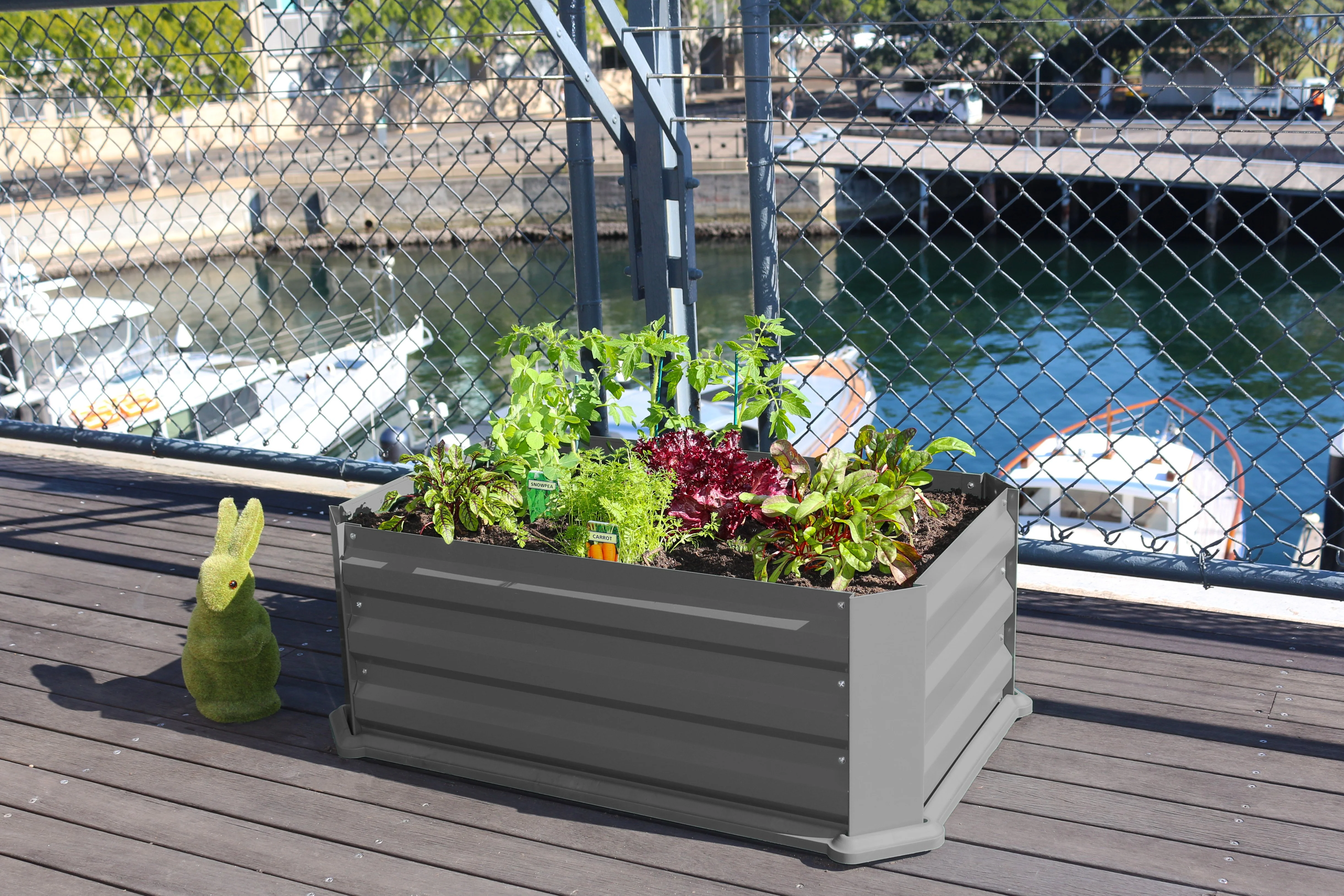 Greenlife Patio Raised Garden Bed with Base 800 x 500 x 300 Slate Grey - Image 5