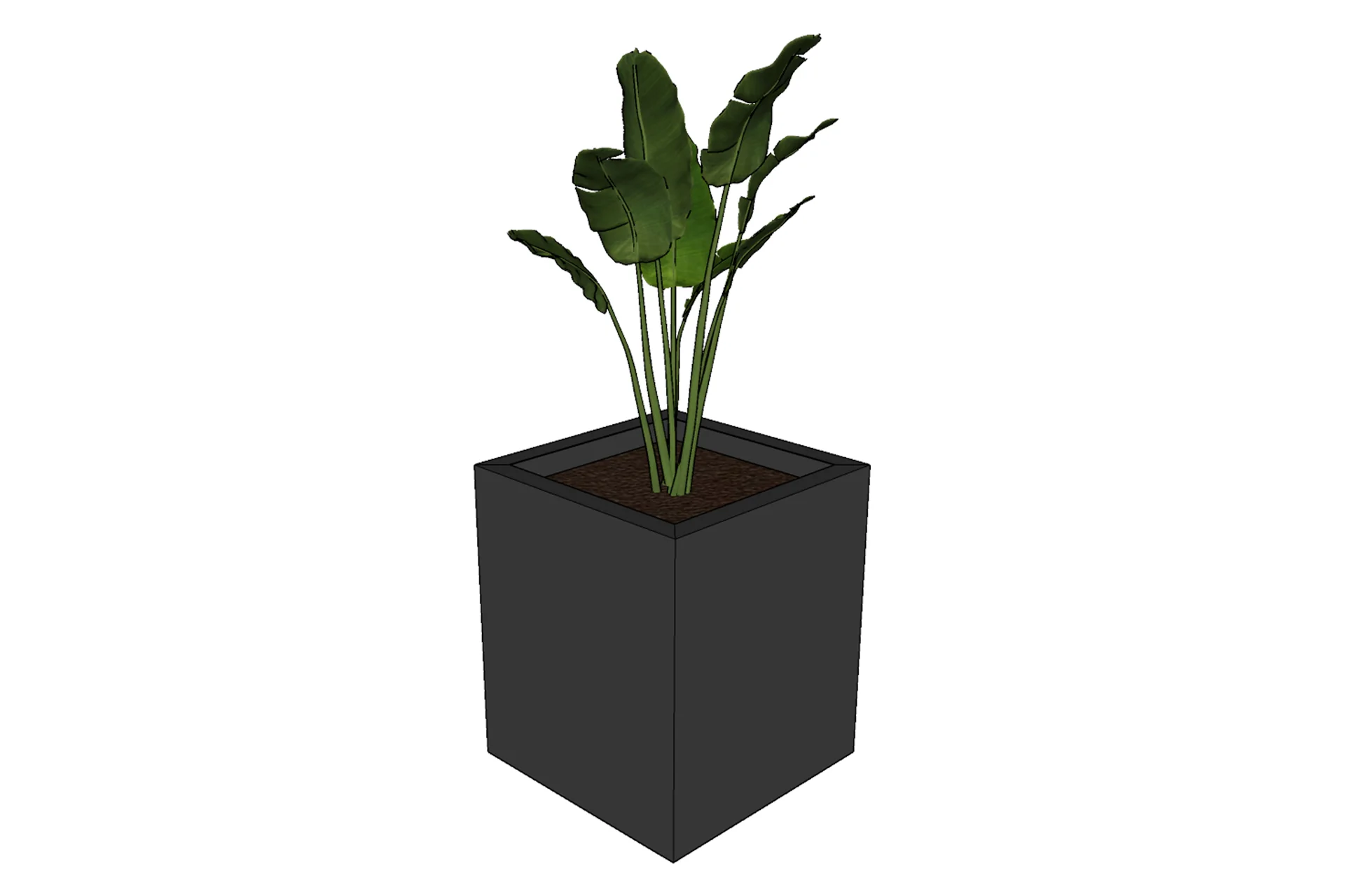 Greenlife Metal Designer Planter Box with Base 340 x 340 x 400mm Charcoal - Image 9
