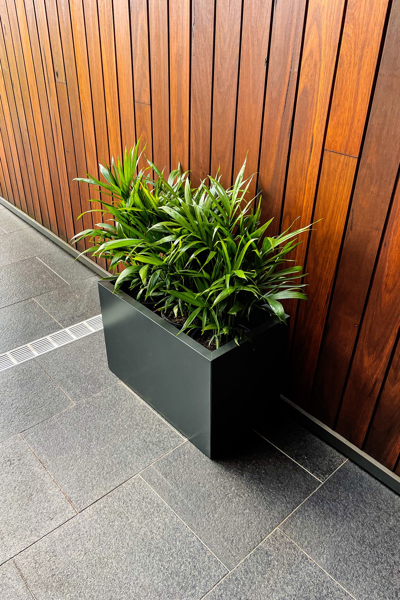 Greenlife Metal Designer Planter Box with Base 600 x 340 x 400mm Charcoal - Image 6