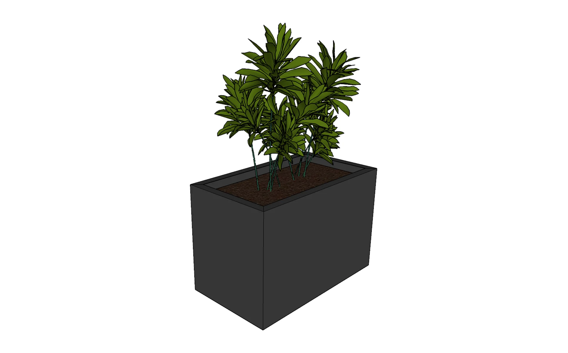 Greenlife Metal Designer Planter Box with Base 600 x 340 x 400mm Charcoal - Image 7