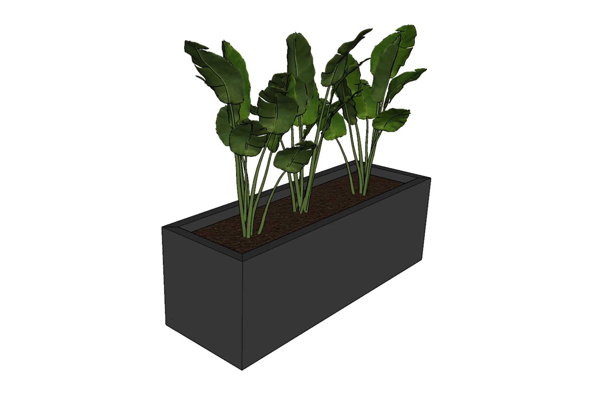 Greenlife Metal Designer Planter Box with Base 900 x 300 x 300mm Charcoal - Image 9