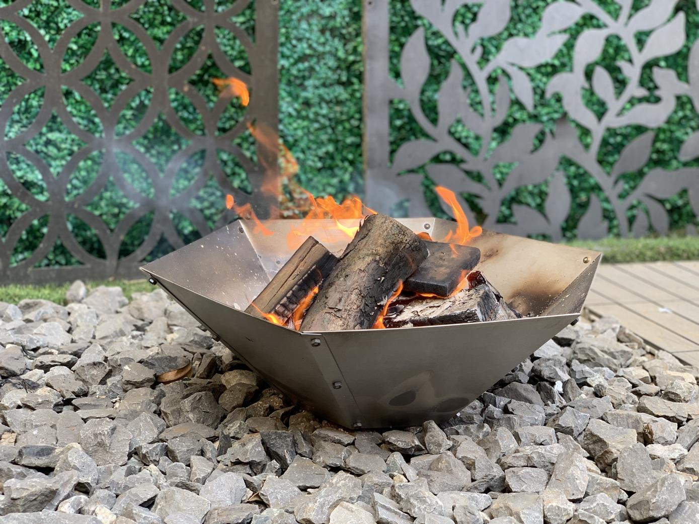 Greenlife Portable Camping Outdoor Fire Pit with Carry Bag - Stainless Steel - Image 7
