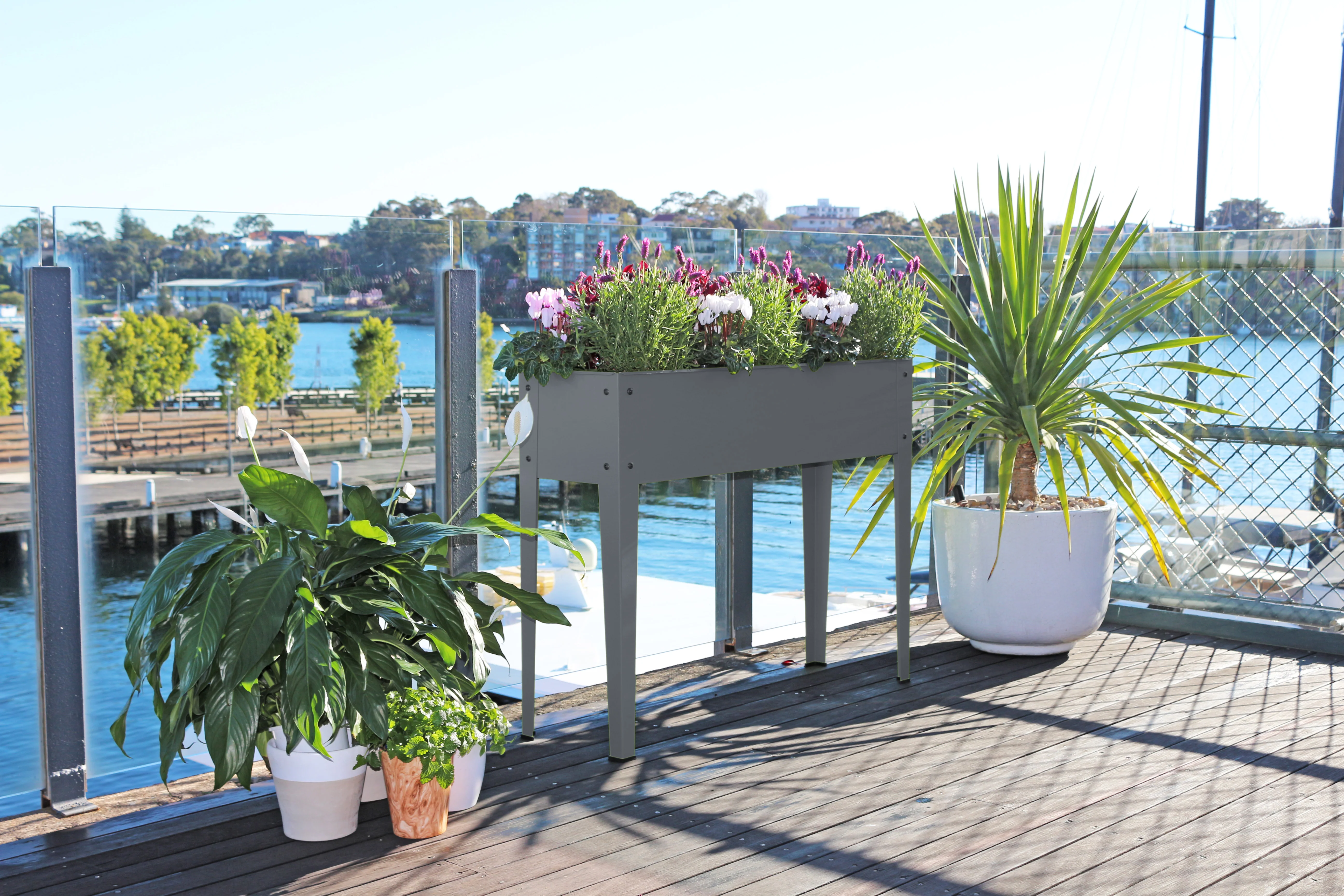 Greenlife Raised Garden Planter 1000 x 300 x 800mm - Slate Grey - Image 3
