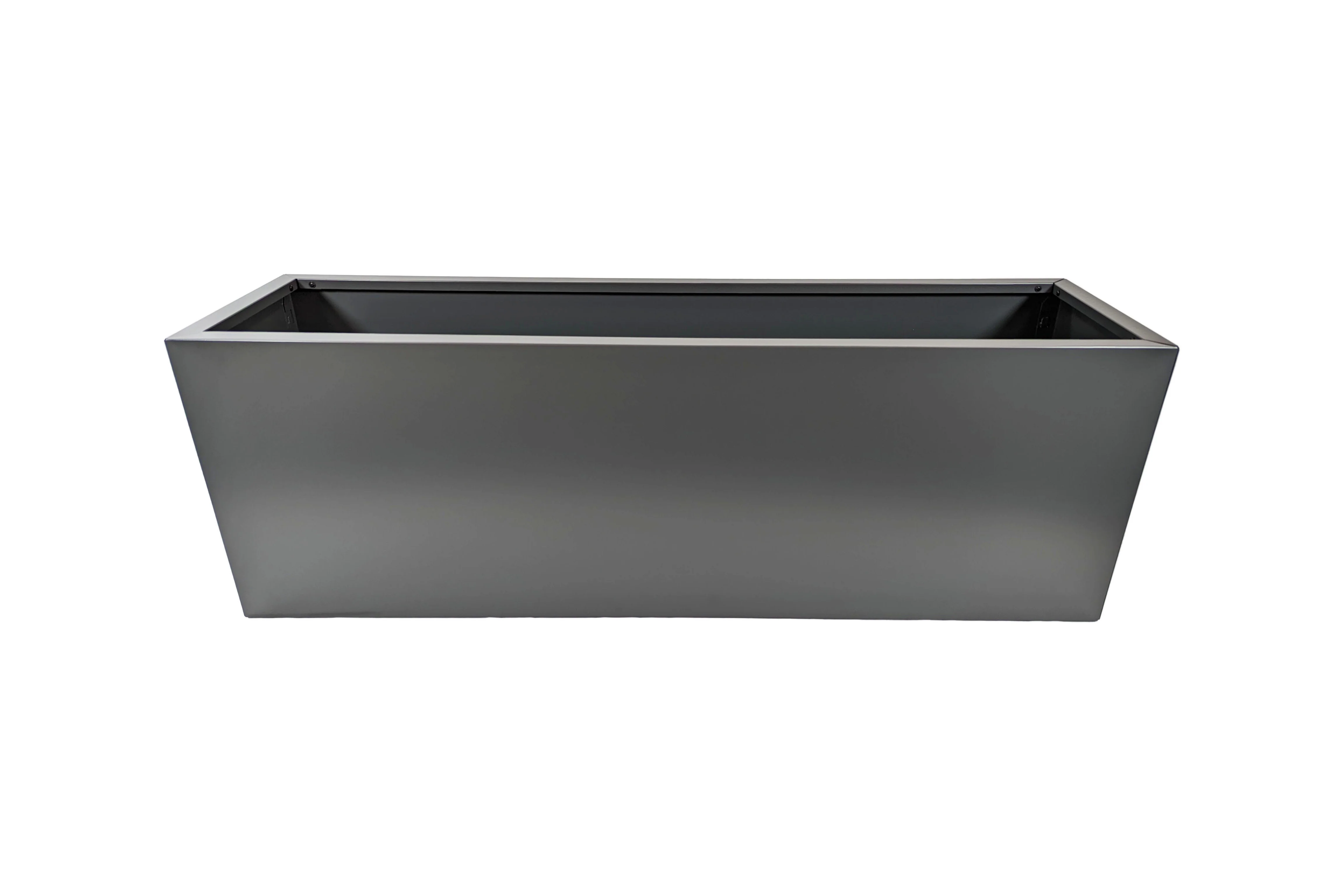 Greenlife Metal Designer Planter Box with Base 1200 x 340 x 400mm Charcoal - Image 3
