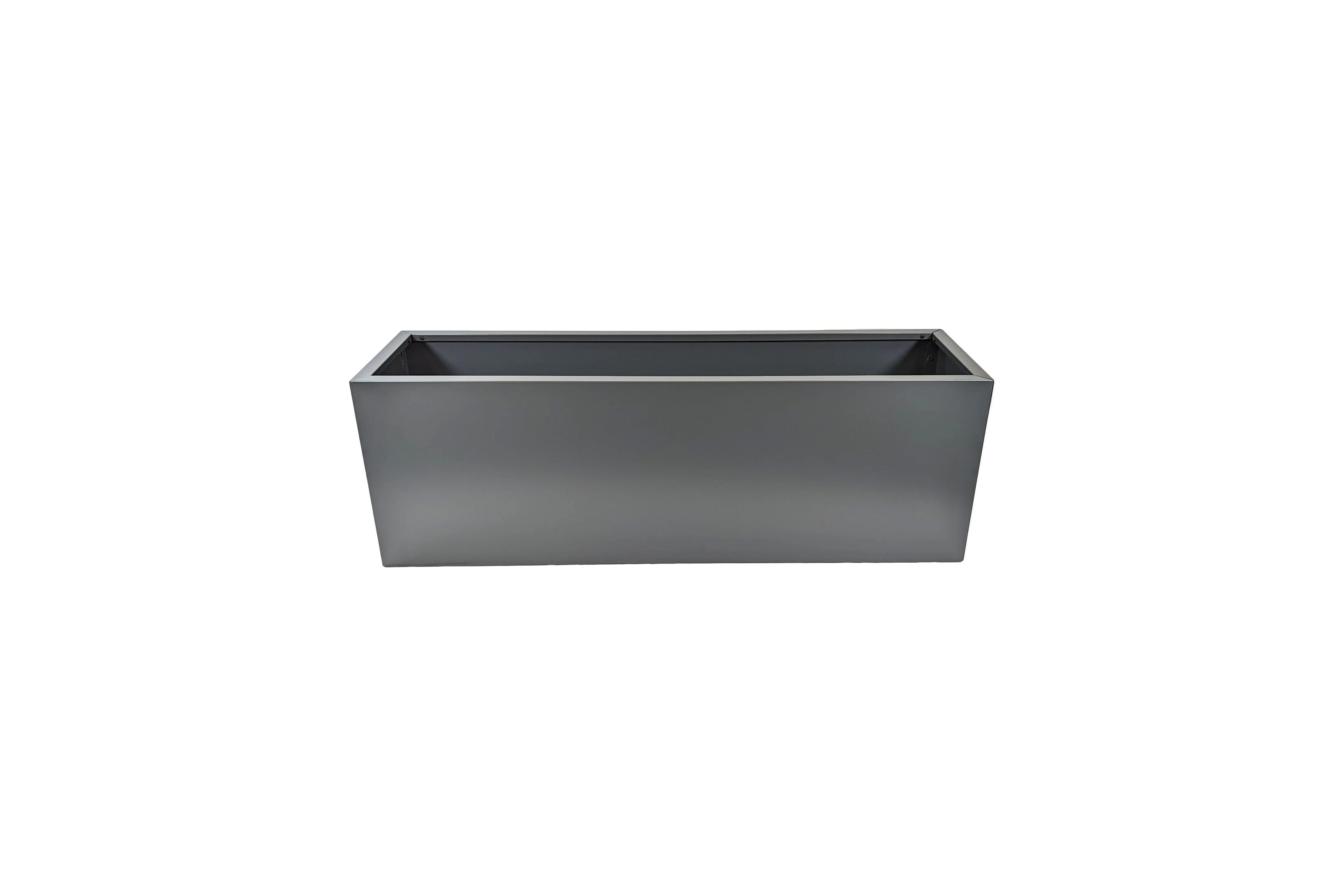 Greenlife Metal Designer Planter Box with Base 1200 x 340 x 400mm Charcoal - Image 4