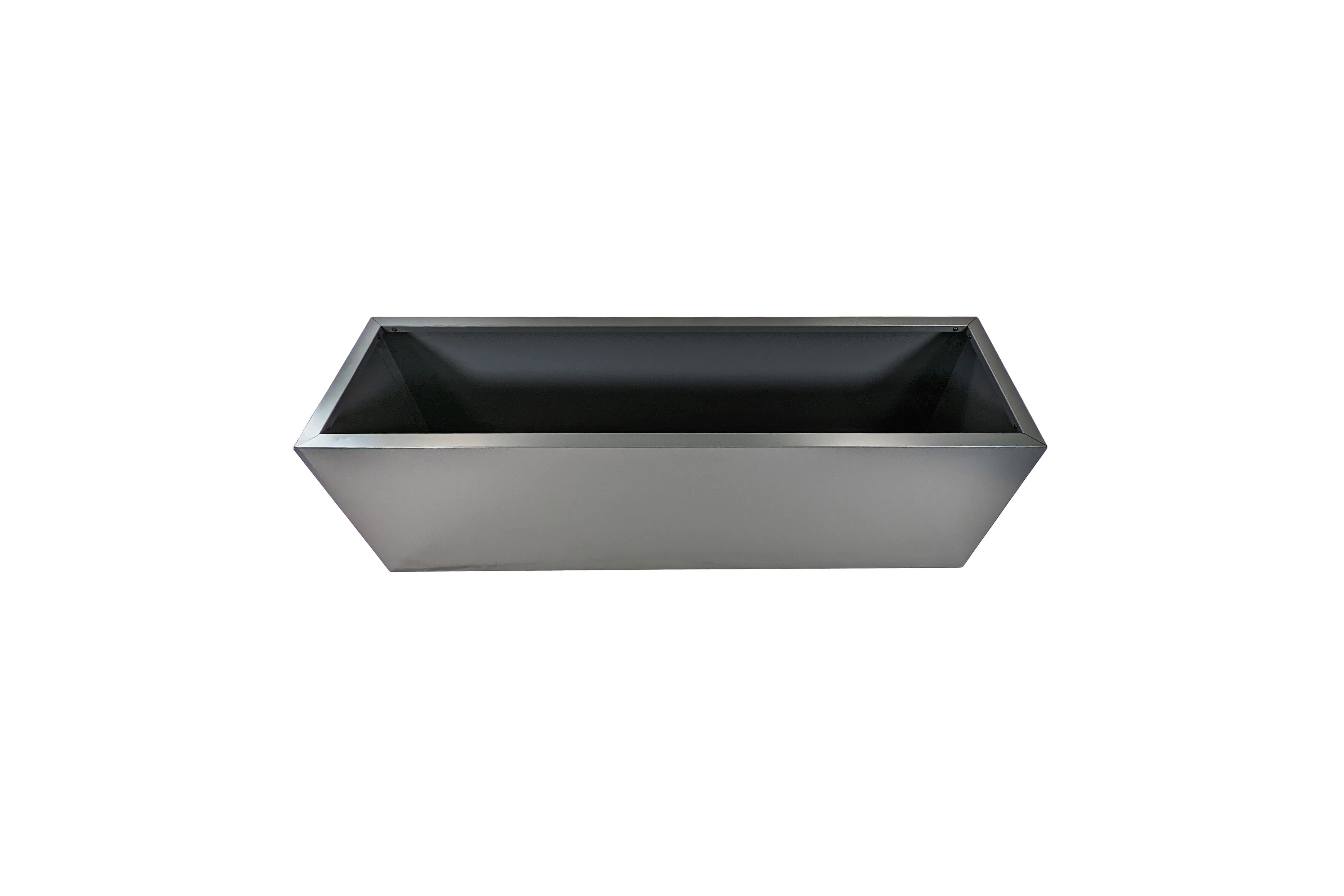 Greenlife Metal Designer Planter Box with Base 1200 x 340 x 400mm Charcoal - Image 5
