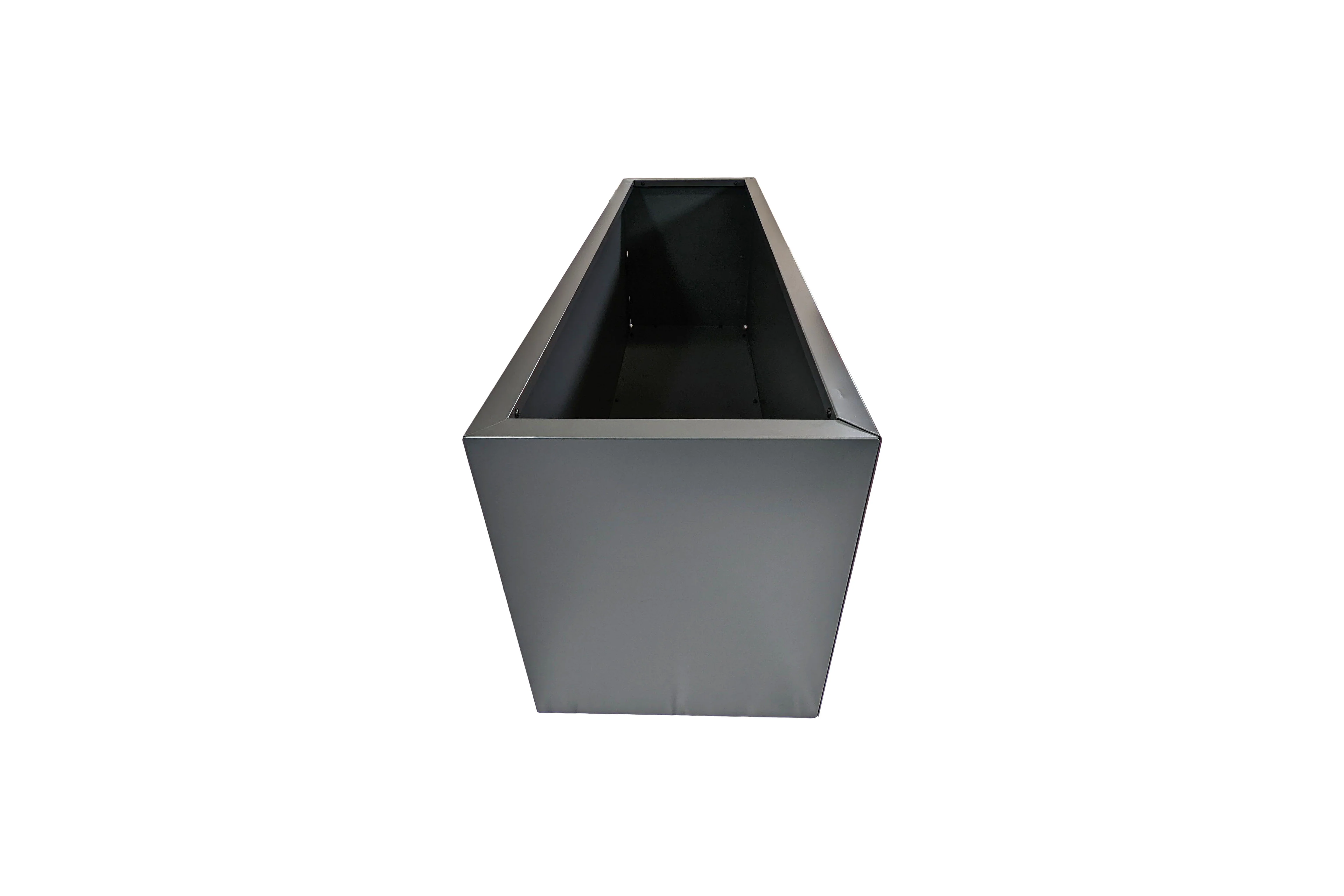 Greenlife Metal Designer Planter Box with Base 1200 x 340 x 400mm Charcoal - Image 6
