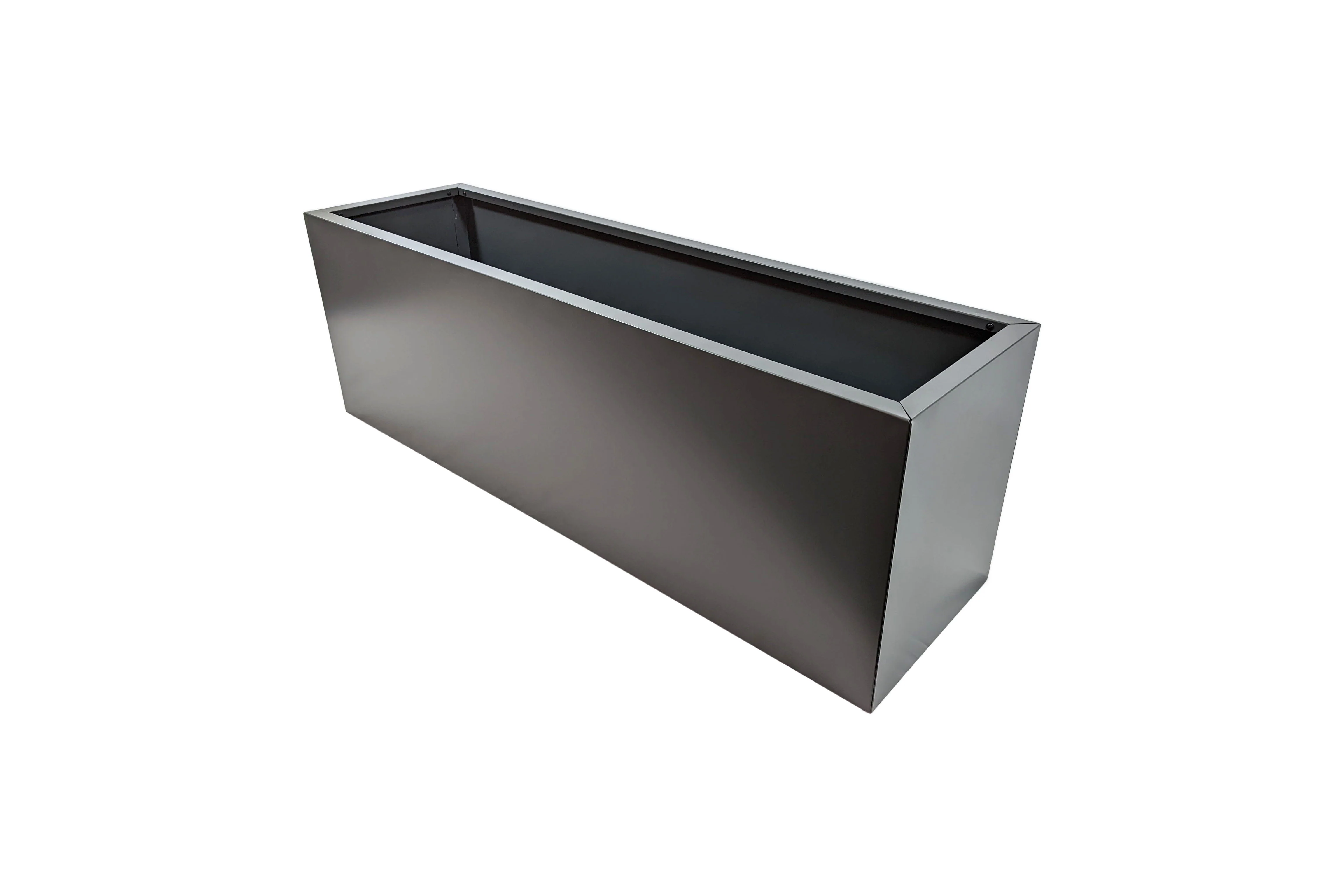 Greenlife Metal Designer Planter Box with Base 1200 x 340 x 400mm Charcoal - Image 8