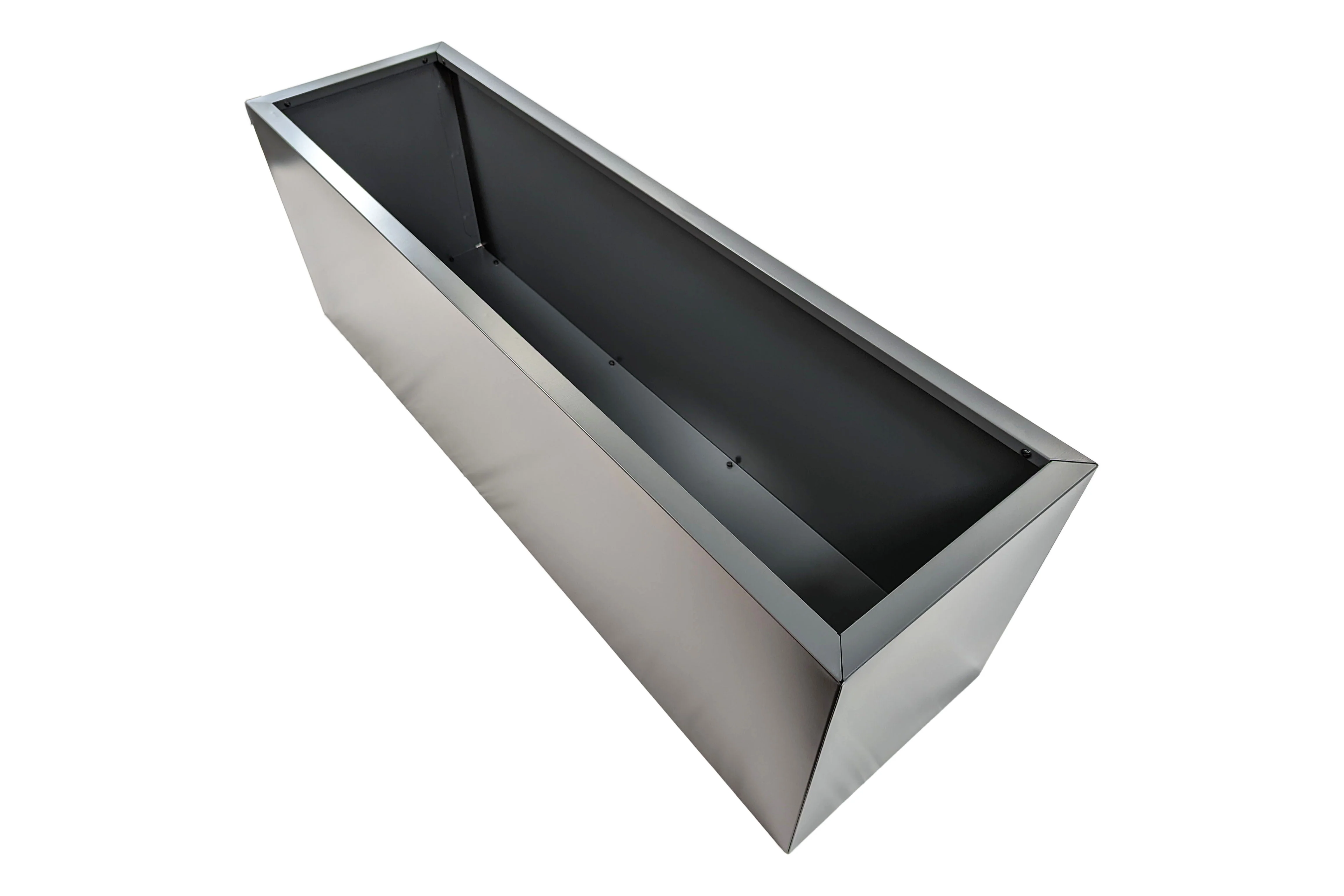Greenlife Metal Designer Planter Box with Base 1200 x 340 x 400mm Charcoal - Image 9