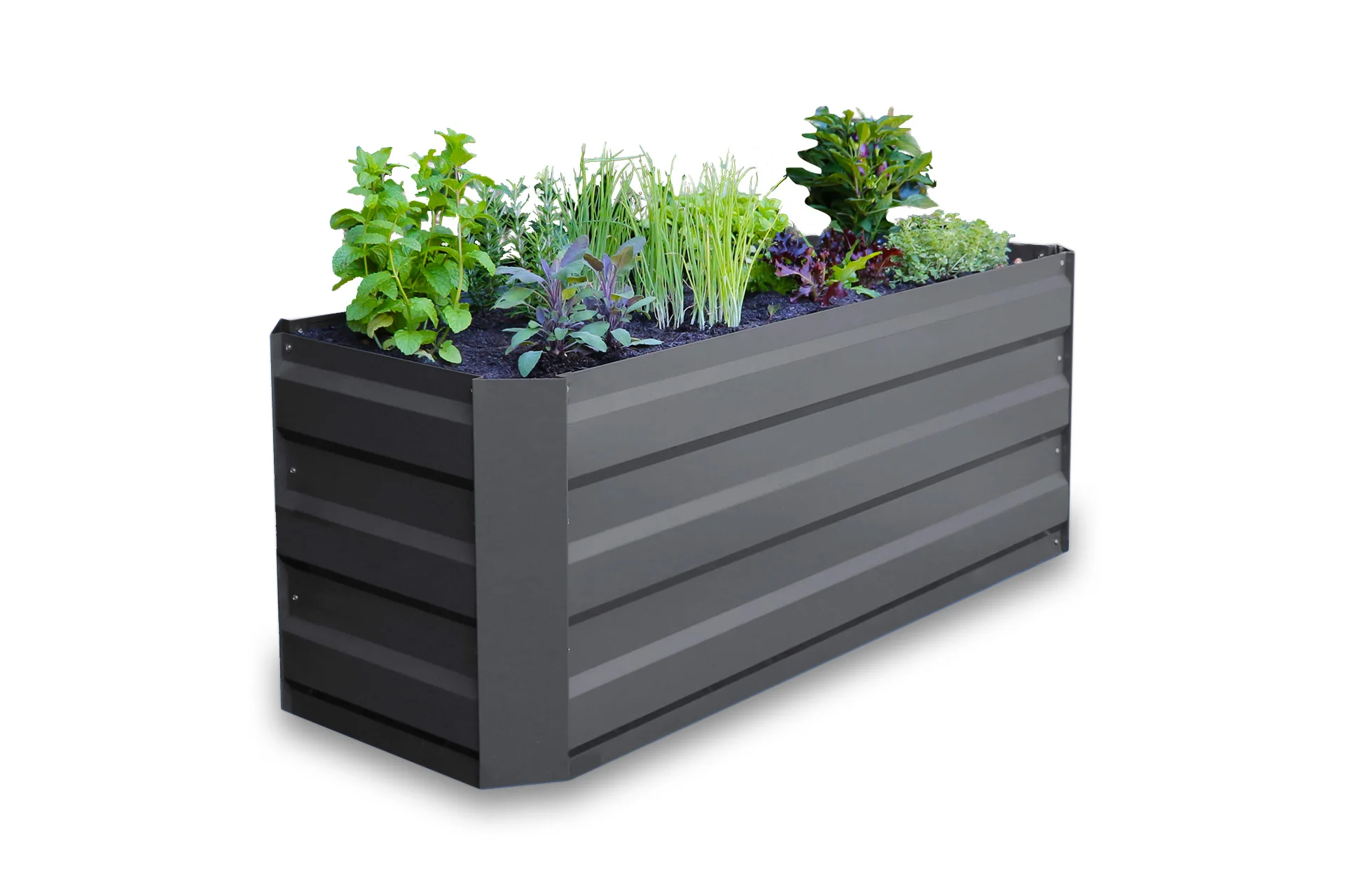 Greenlife Slimline Raised Garden Bed - 1200 x 450 x 450mm - Charcoal - Image 3