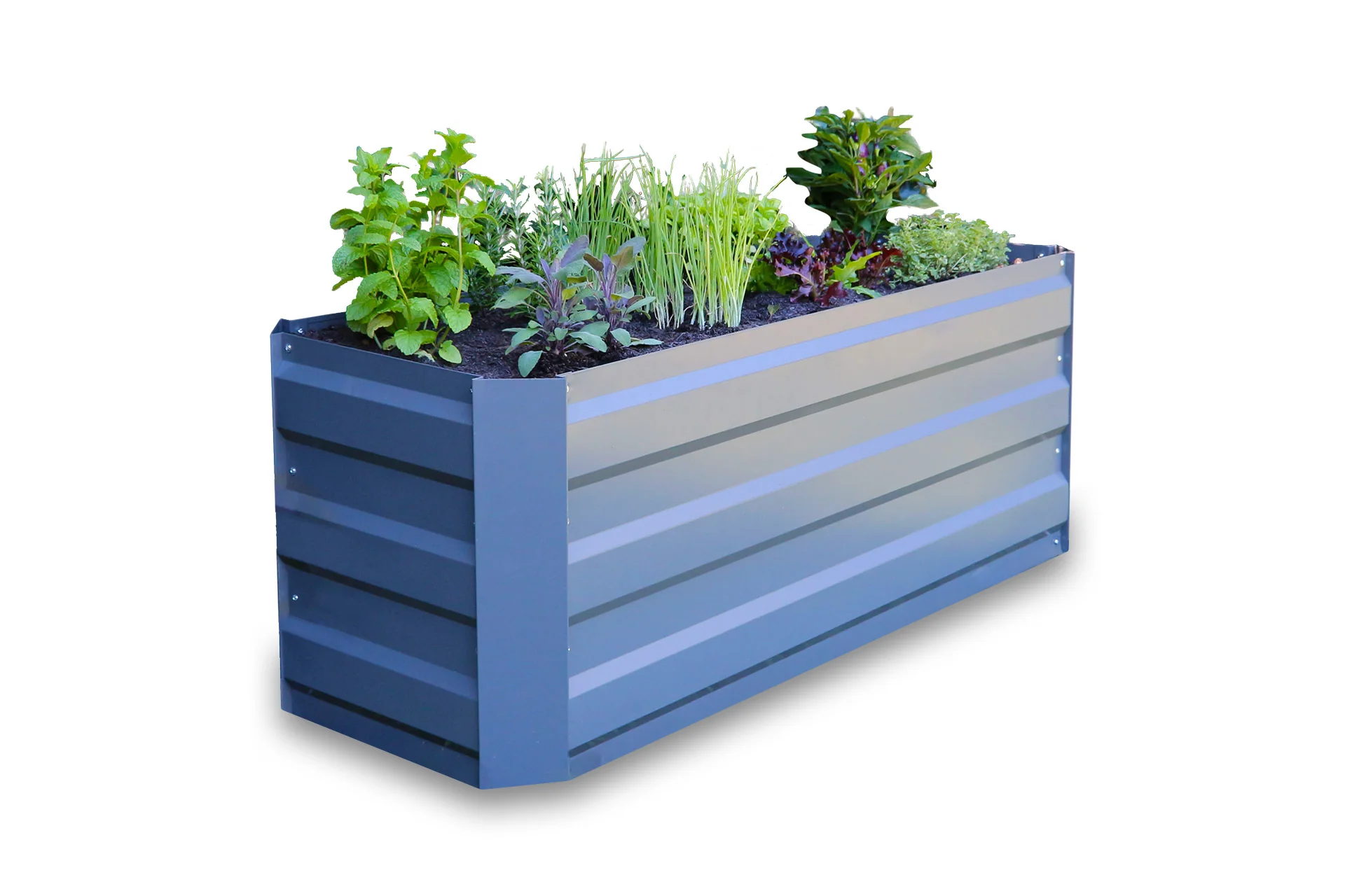 Greenlife Slimline Raised Garden Bed - 1200 x 450 x 450mm - Slate Grey - Image 3