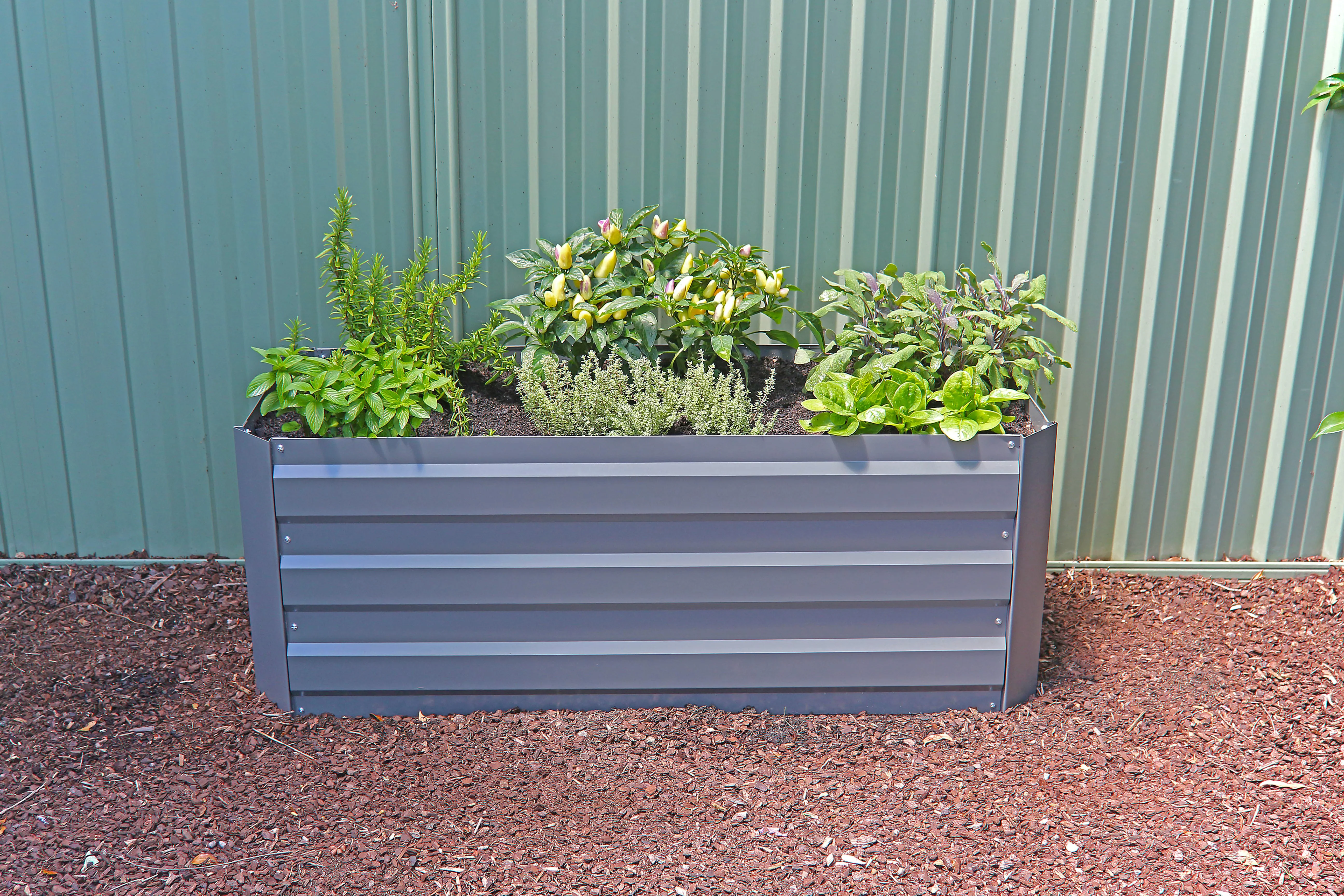 Greenlife Slimline Raised Garden Bed - 1200 x 450 x 450mm - Slate Grey - Image 8