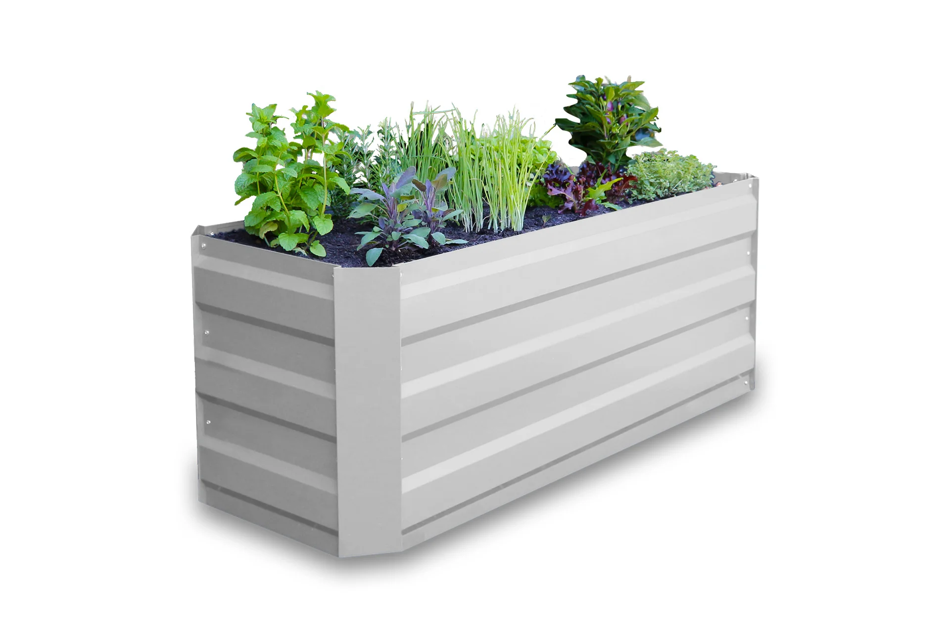 Greenlife Slimline Raised Garden Bed - 1200 x 450 x 450mm - Vintage White - Image 2