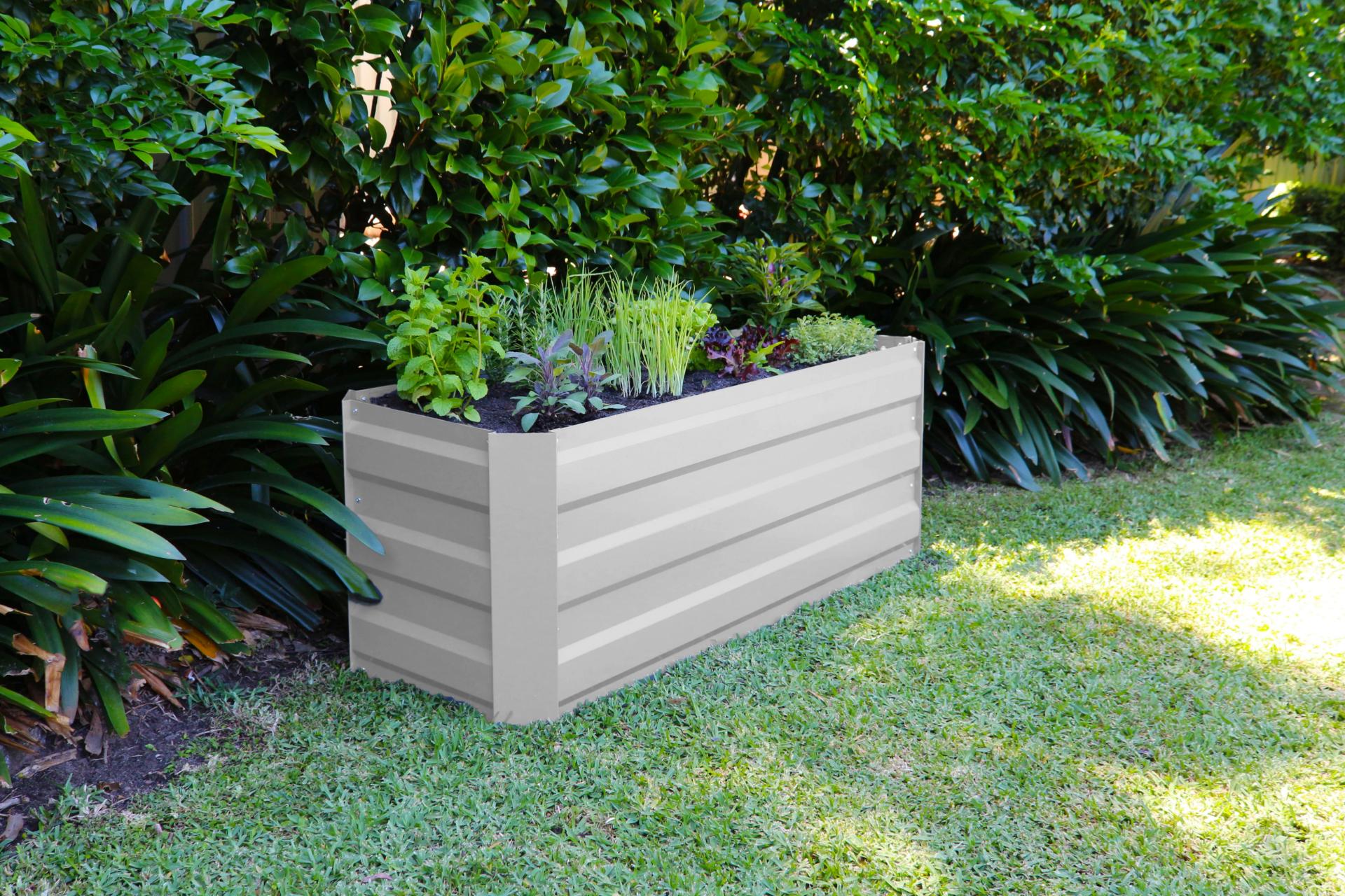 Greenlife Slimline Raised Garden Bed - 1200 x 450 x 450mm - Vintage White - Image 3