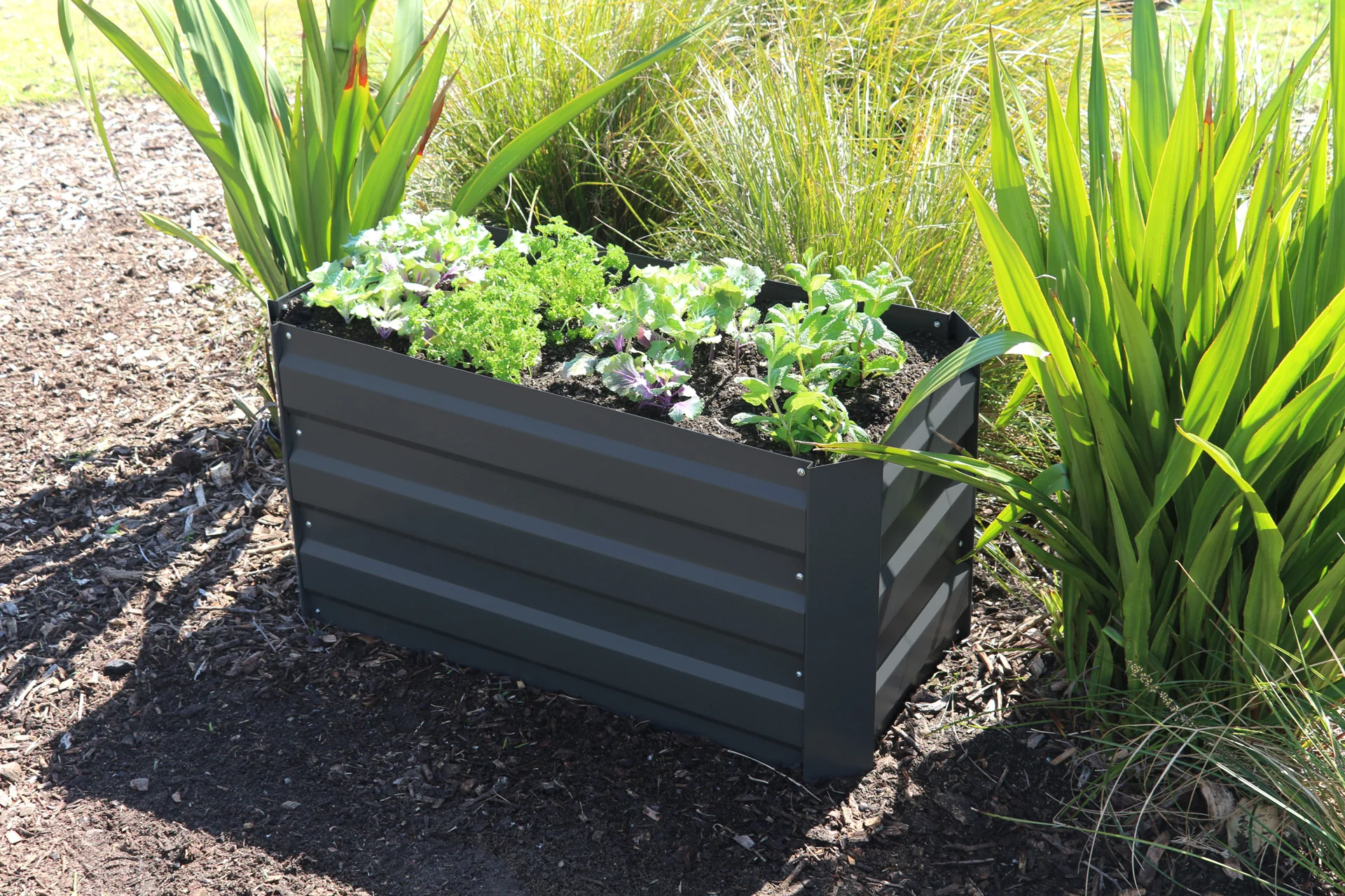Greenlife Slimline Raised Garden Bed - 900 x 450 x 450mm - Charcoal - Image 3