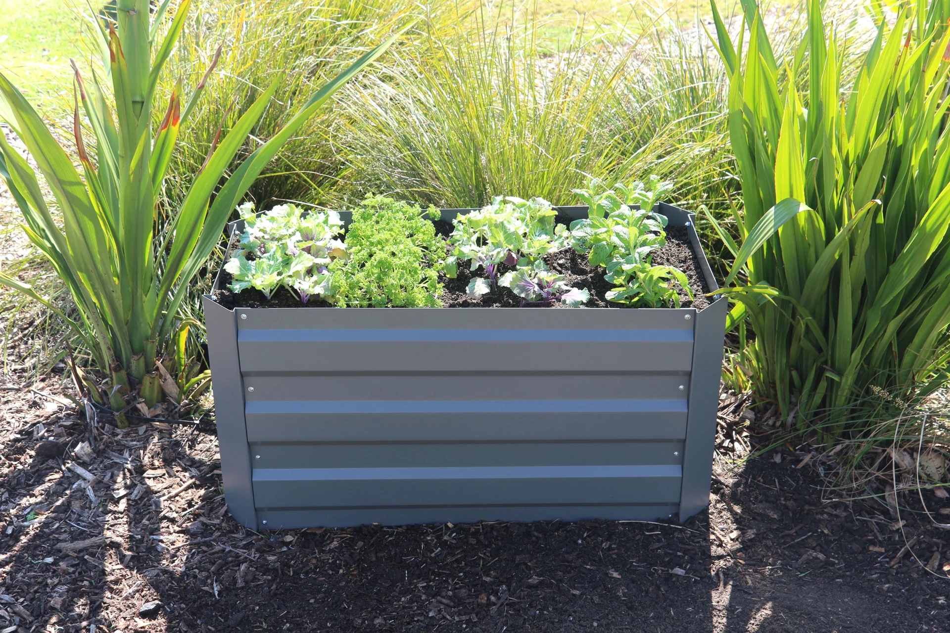 Greenlife Slimline Raised Garden Bed - 900 x 450 x 450mm - Slate Grey - Image 2