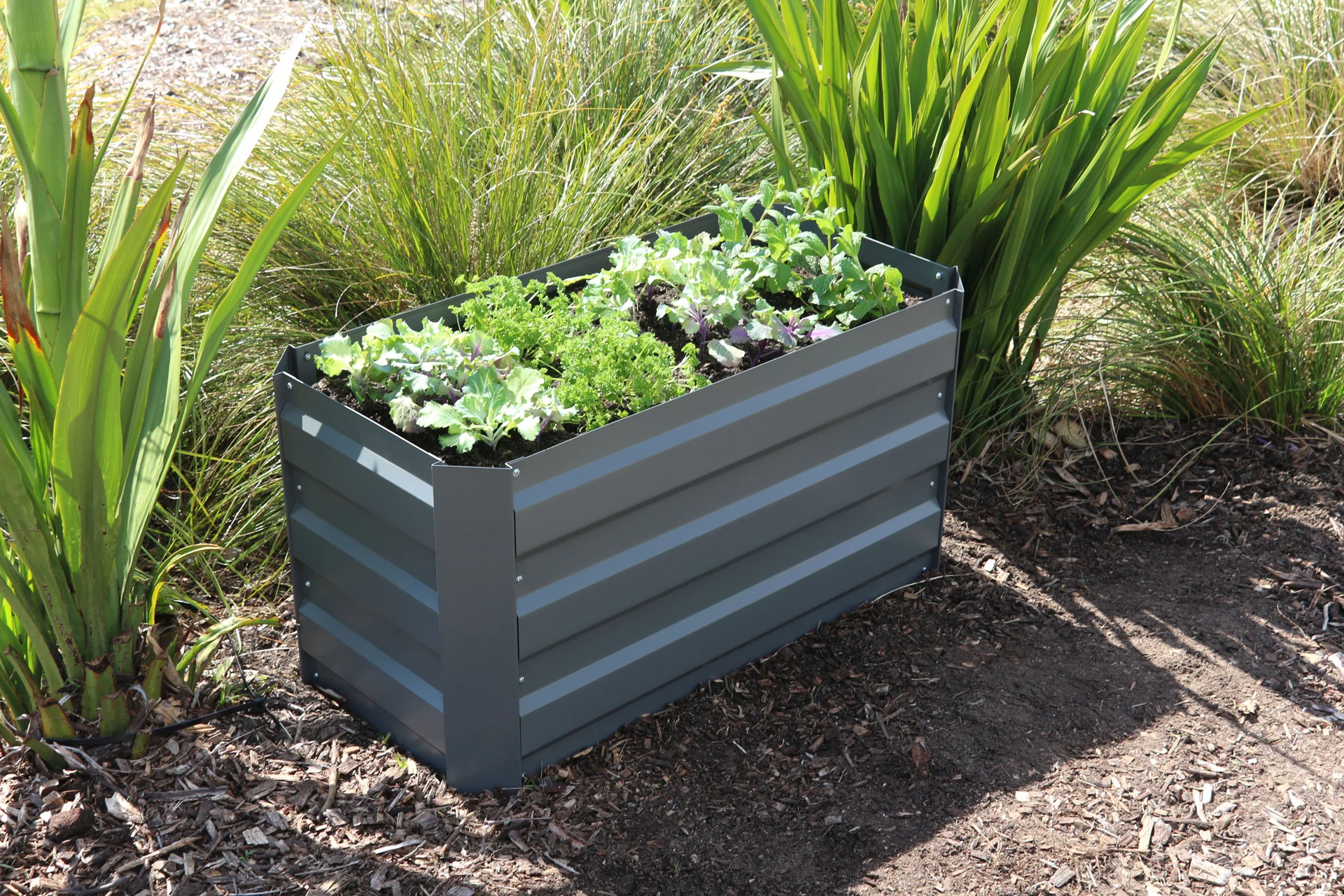 Greenlife Slimline Raised Garden Bed - 900 x 450 x 450mm - Slate Grey - Image 4