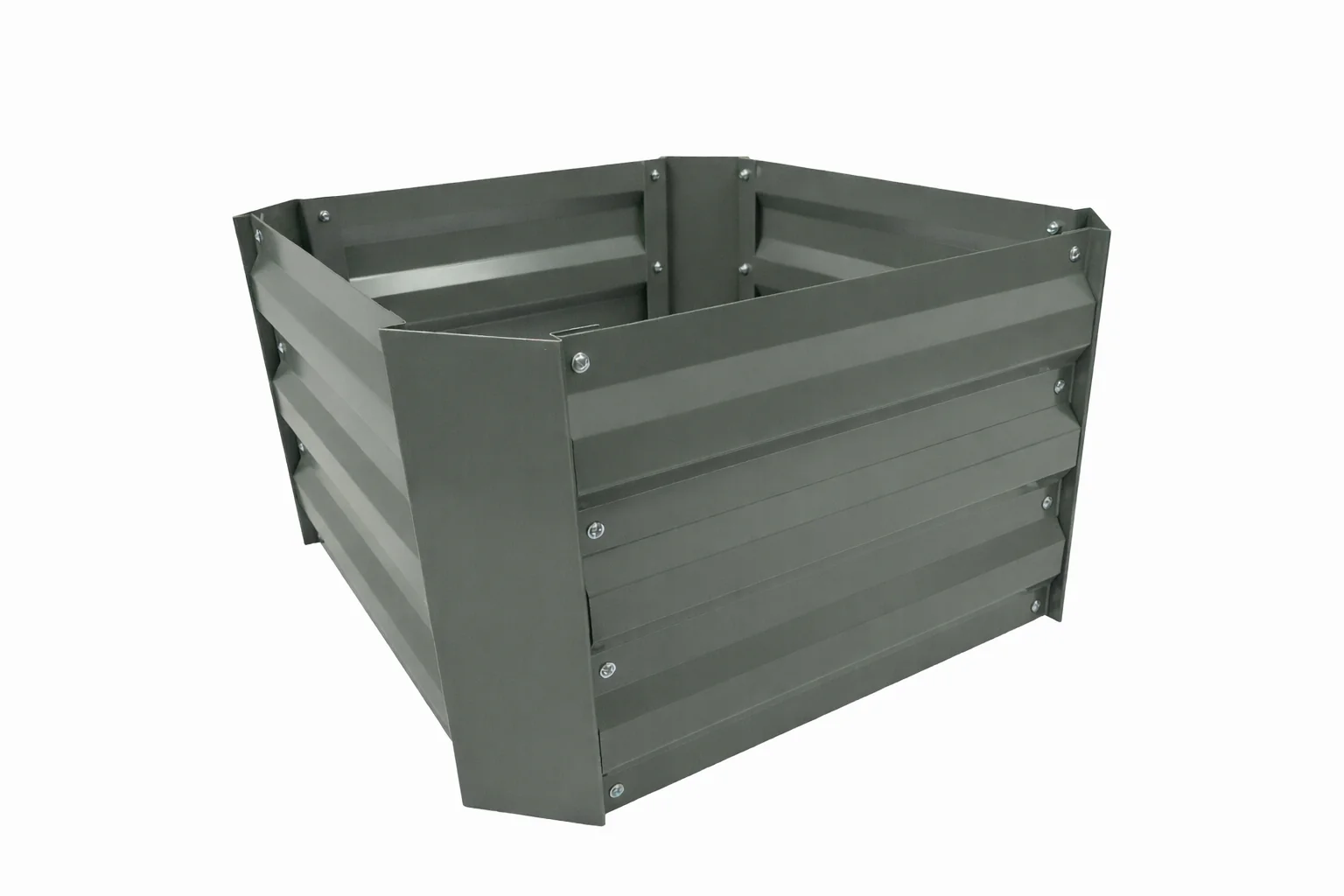 Greenlife Small Metal Raised Garden Bed 600 x 600 x 300mm Slate Grey - Image 3