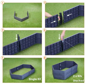 HEX ERGO Recycled Plastic Large Raised Garden Bed - Image 4