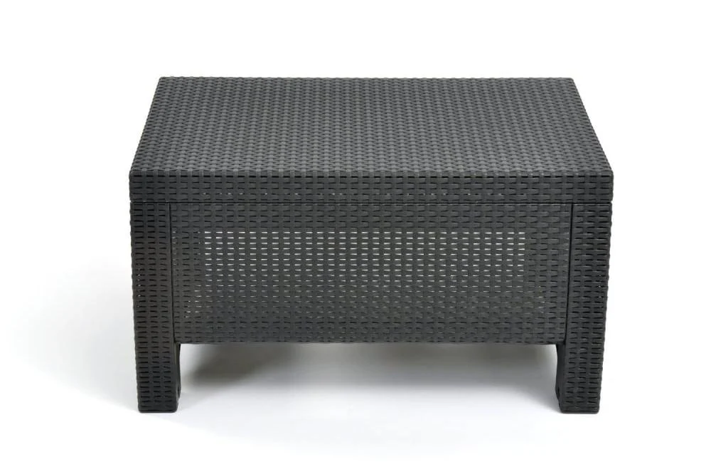 Keter Corfu 4 Seater Rattan Lounge Set with Cushions - Graphite - Image 5