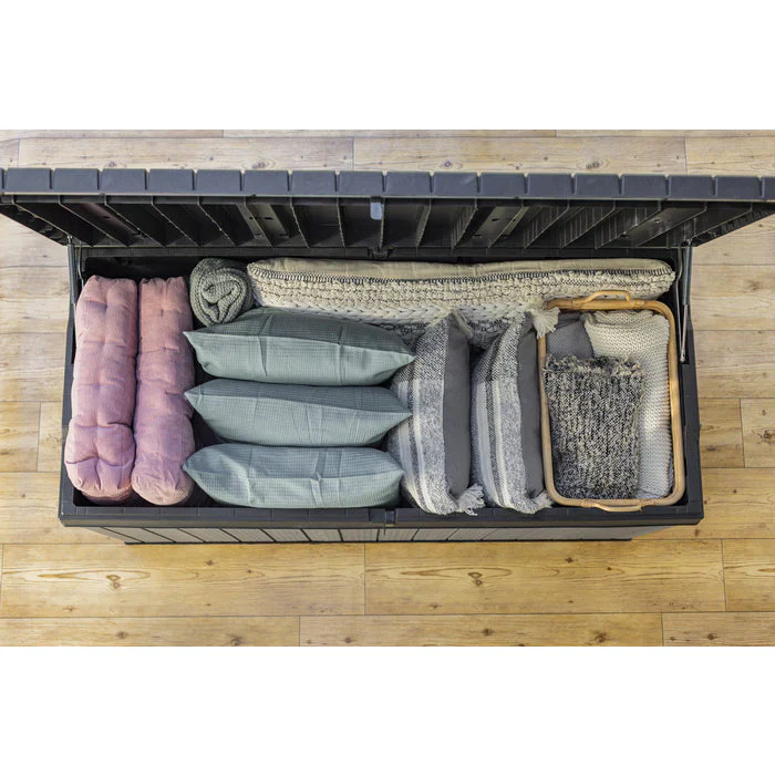 Keter Darwin Short 380L Storage Box - Black and Grey - Image 4