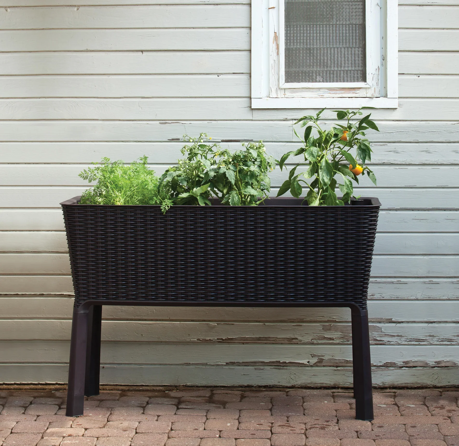 Keter Easy Grow Resin Self Watering Raised Garden Planter Dark Brown - Image 8