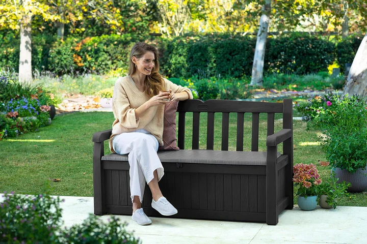 Keter Eden 265L Storage Bench - Dark Grey - Image 9