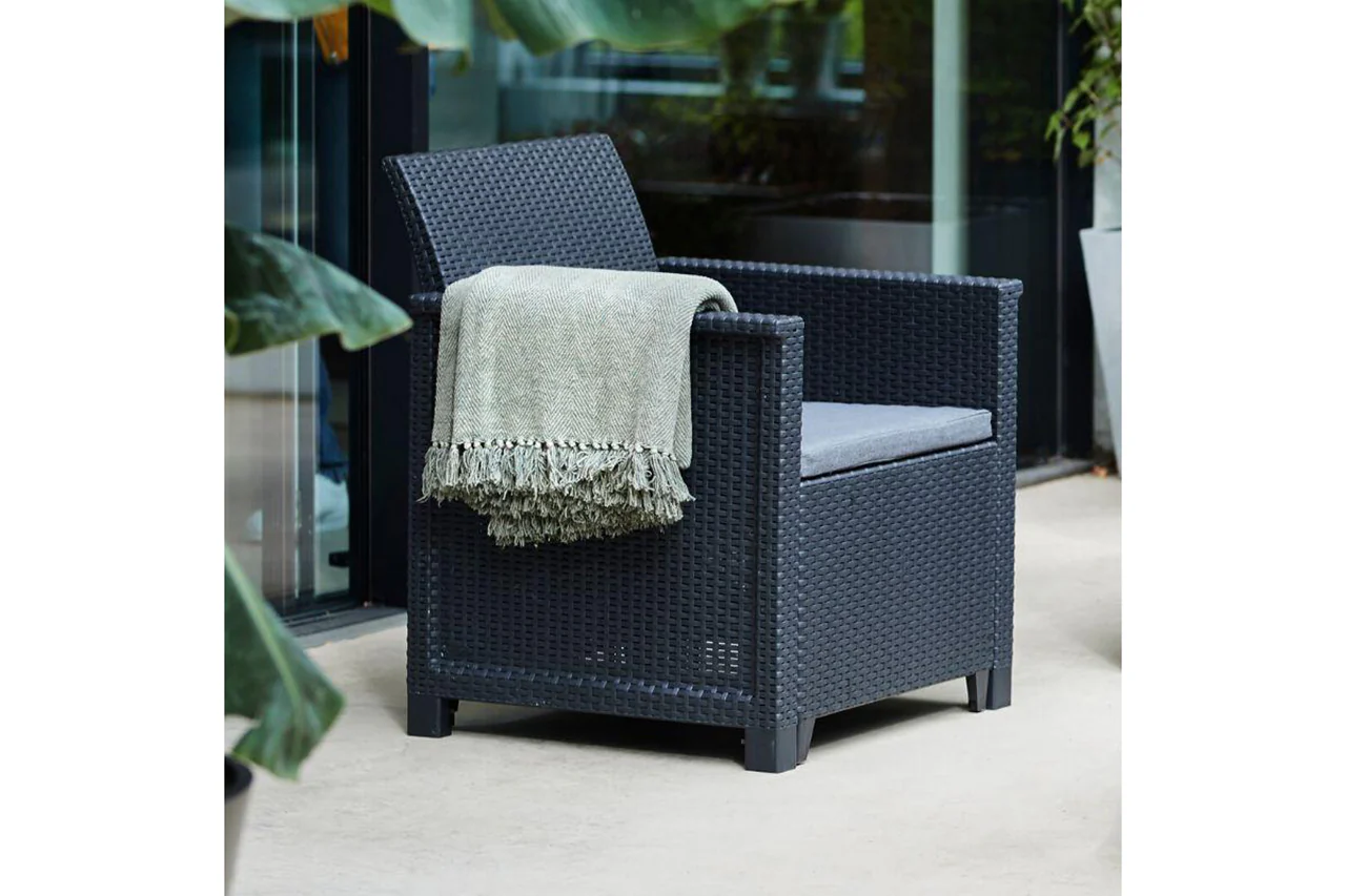 Keter Emma 4 Seater Lounge Set - Graphite - Image 7