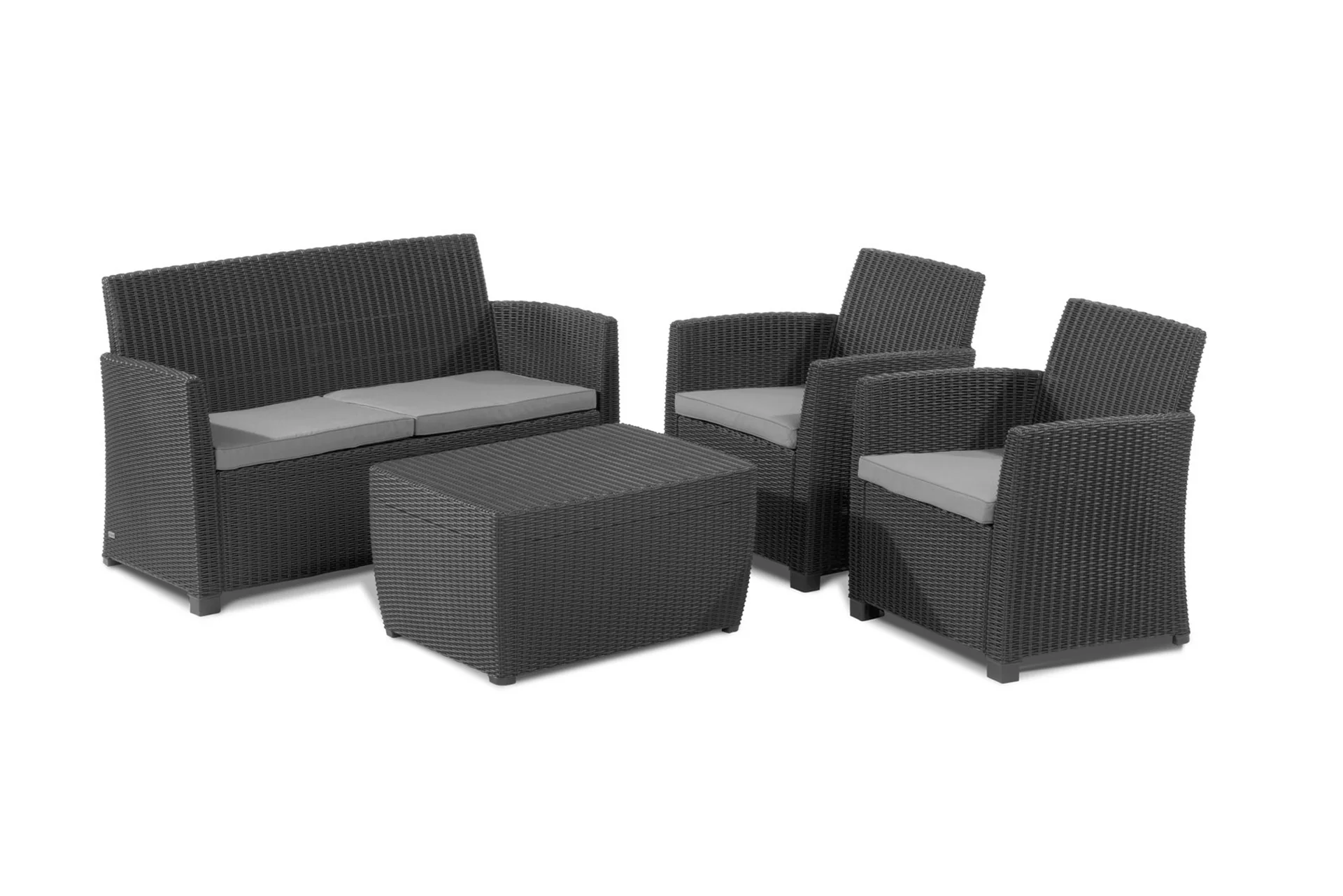 Keter Mia Outdoor Lounge Set with Cushions - Graphite - Image 3