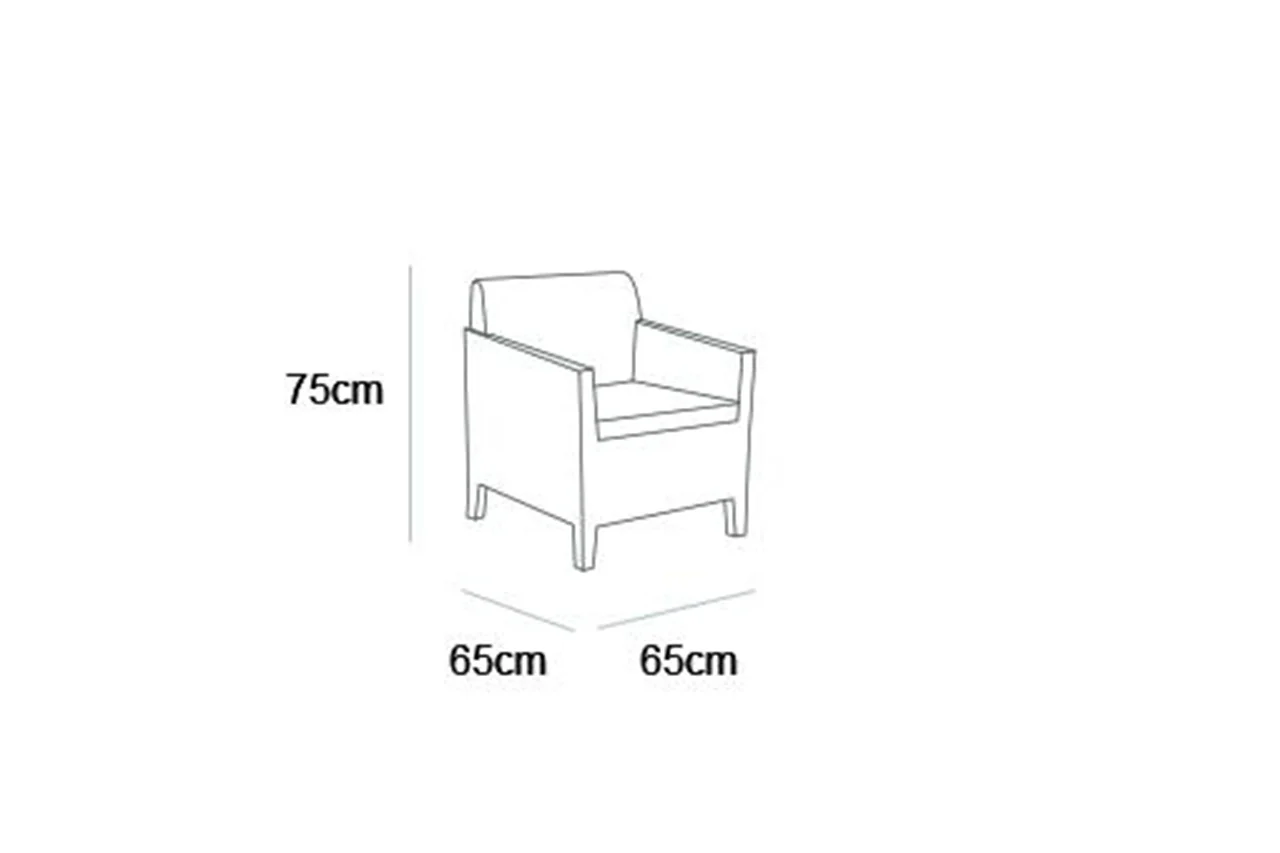 Keter Orlando Lounge Set with Storage Table and Cushions - Graphite - Image 8