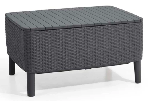 Keter Salemo Lounge Set with Storage Table and Cushions - Graphite - Image 3