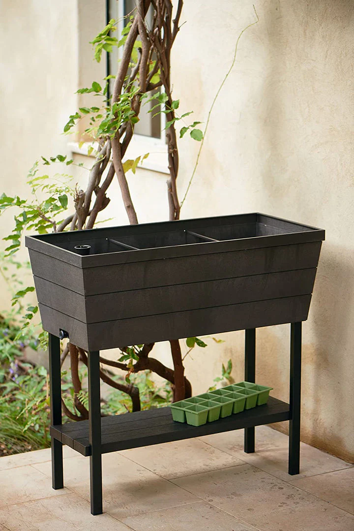 Keter Urban Bloomer Self-watering Raised Garden Planter - Brown - Image 4