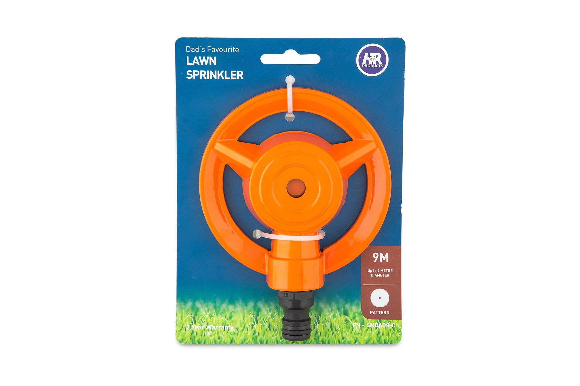 Dad's Favourite Lawn and Garden Metal Sprinkler - Orange - Image 3