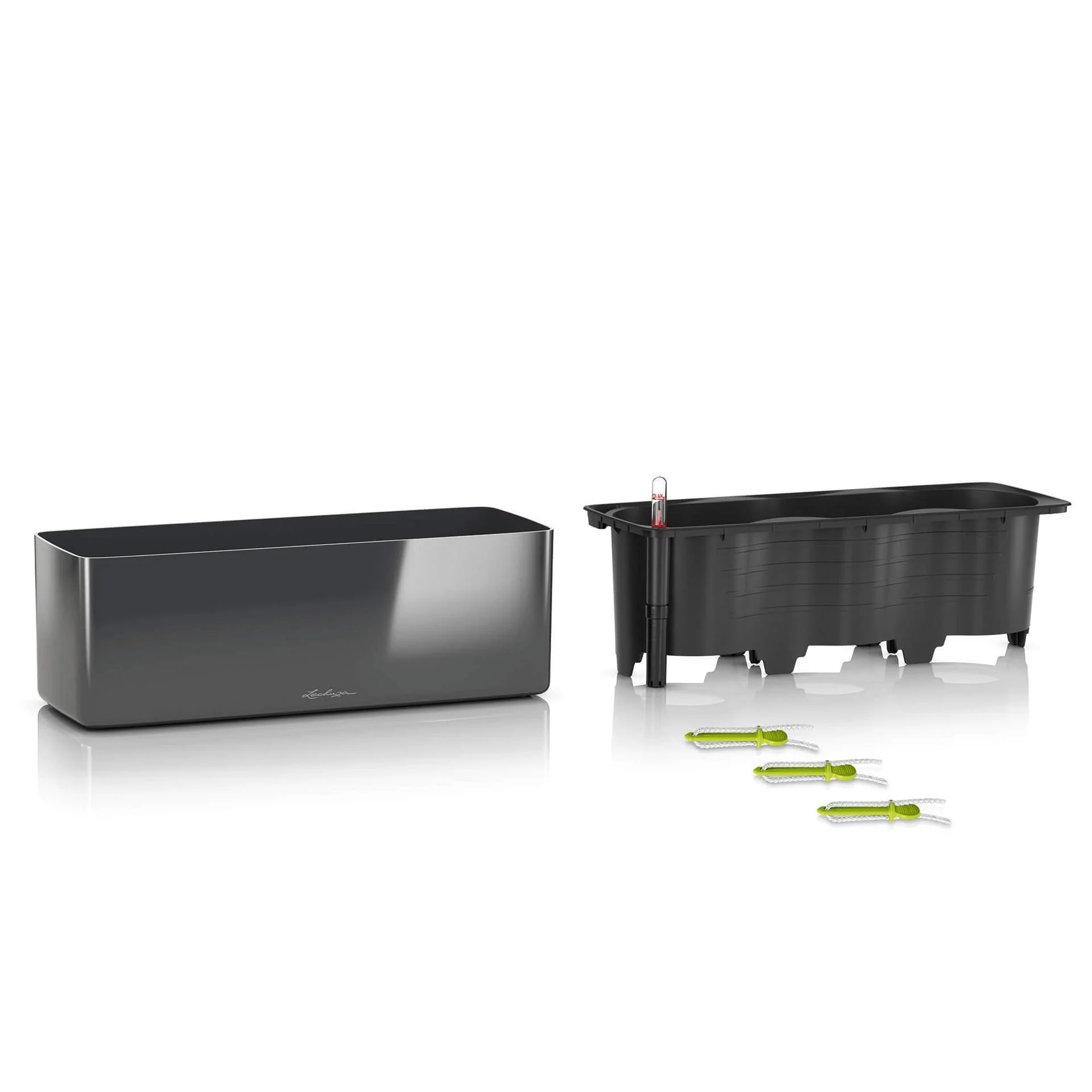 Lechuza Self Watering Planter Box - Glossy CUBE Triple - Image 5