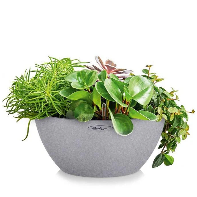 Lechuza Self-Watering Pot - CUBETO Stone 30 Bowl