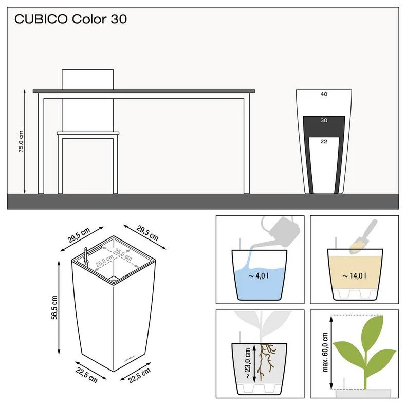 Lechuza Self-Watering Pot - CUBICO Color 30 - Image 12