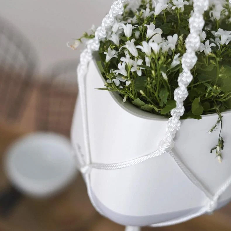 Lechuza Macramé hanger for YULA Planter - White - Image 2