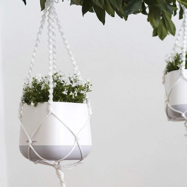 Lechuza Macramé hanger for YULA Planter - White - Image 3