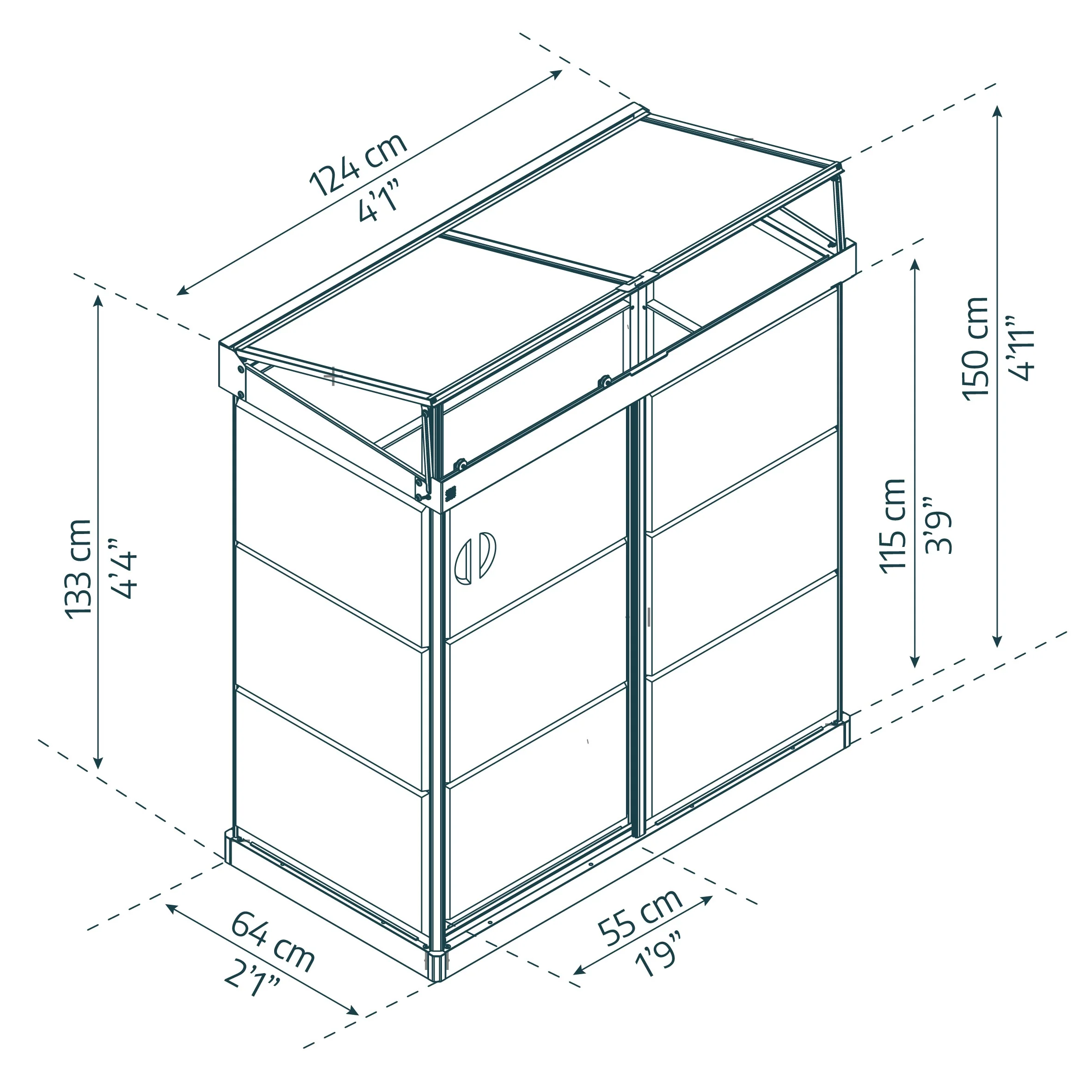 Maze Ivy Premium Polycarbonate Mini Greenhouse 4′ X 2′ – Black Frame - Image 7