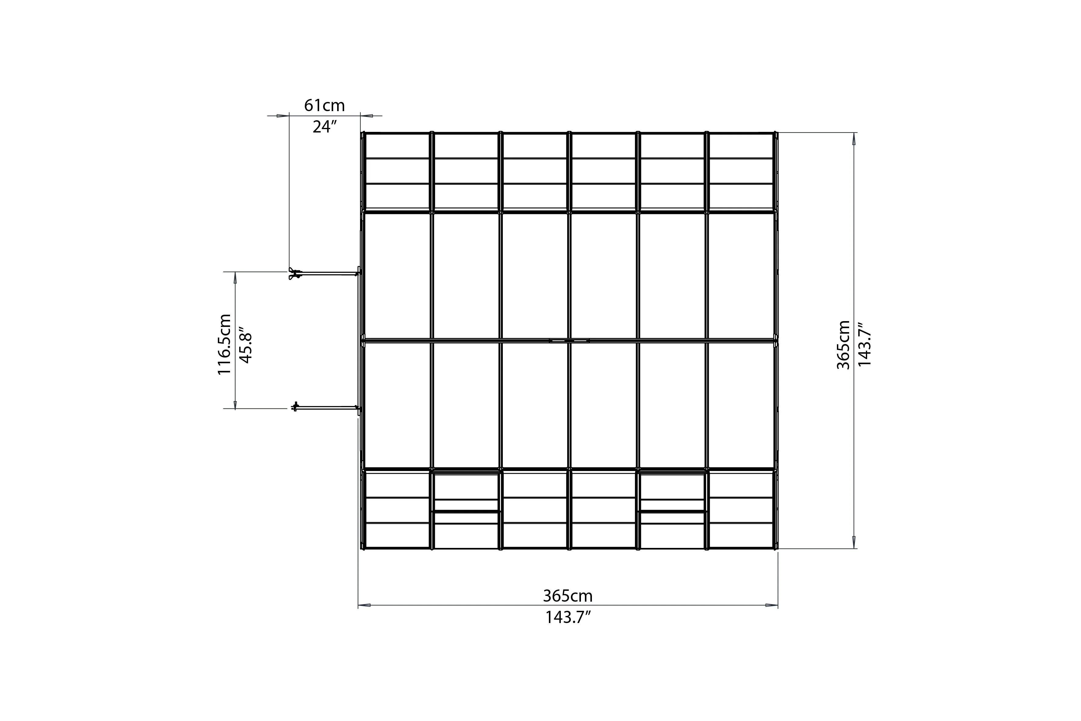 Maze Americana Premium Polycarbonate Greenhouse 12' x 12' - Image 10