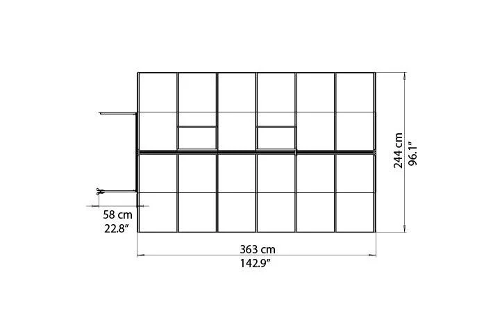 Maze Bella Premium Polycarbonate Greenhouse 8' x 12' - Image 12