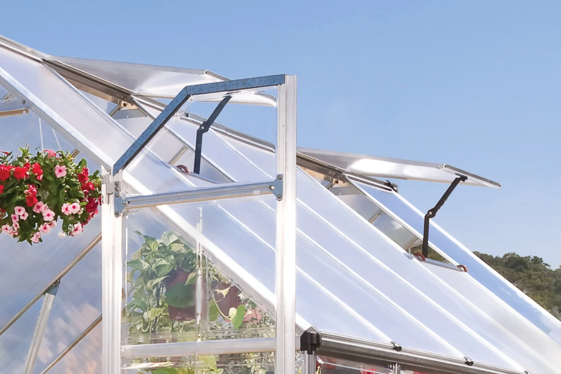 Maze Balance Premium Polycarbonate Greenhouse 8' x 12' - Silver Frame - Image 5