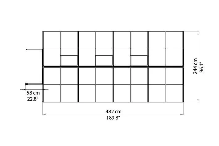 Maze Bella Premium Polycarbonate Greenhouse 8' x 16' - Image 9