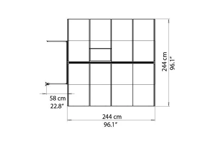 Maze Bella Premium Polycarbonate Greenhouse 8' x 8' - Image 9