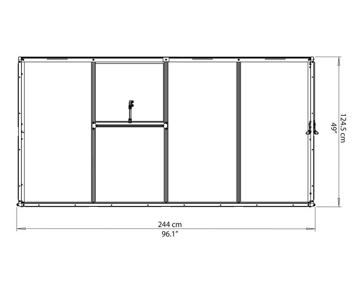 Maze Lean-To Premium Polycarbonate Greenhouse 8' x 4' - Image 10