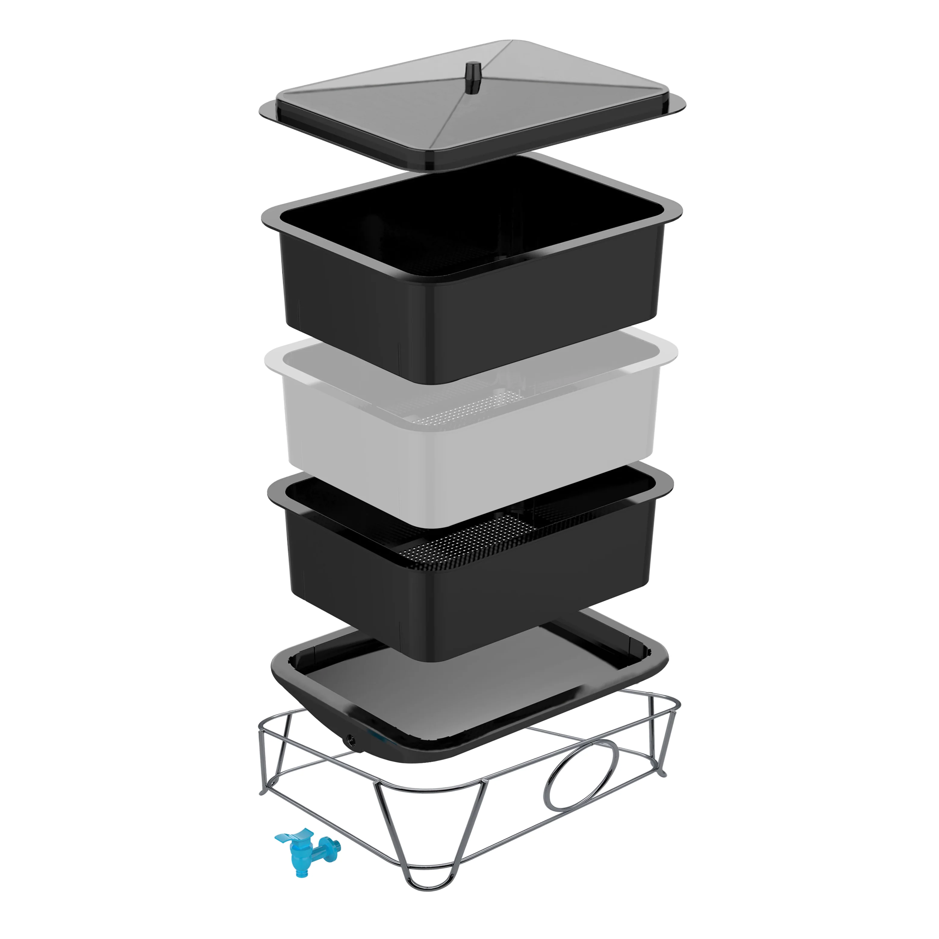 Maze Mini 3 Tier 15L Worm Farm - Black - Image 2