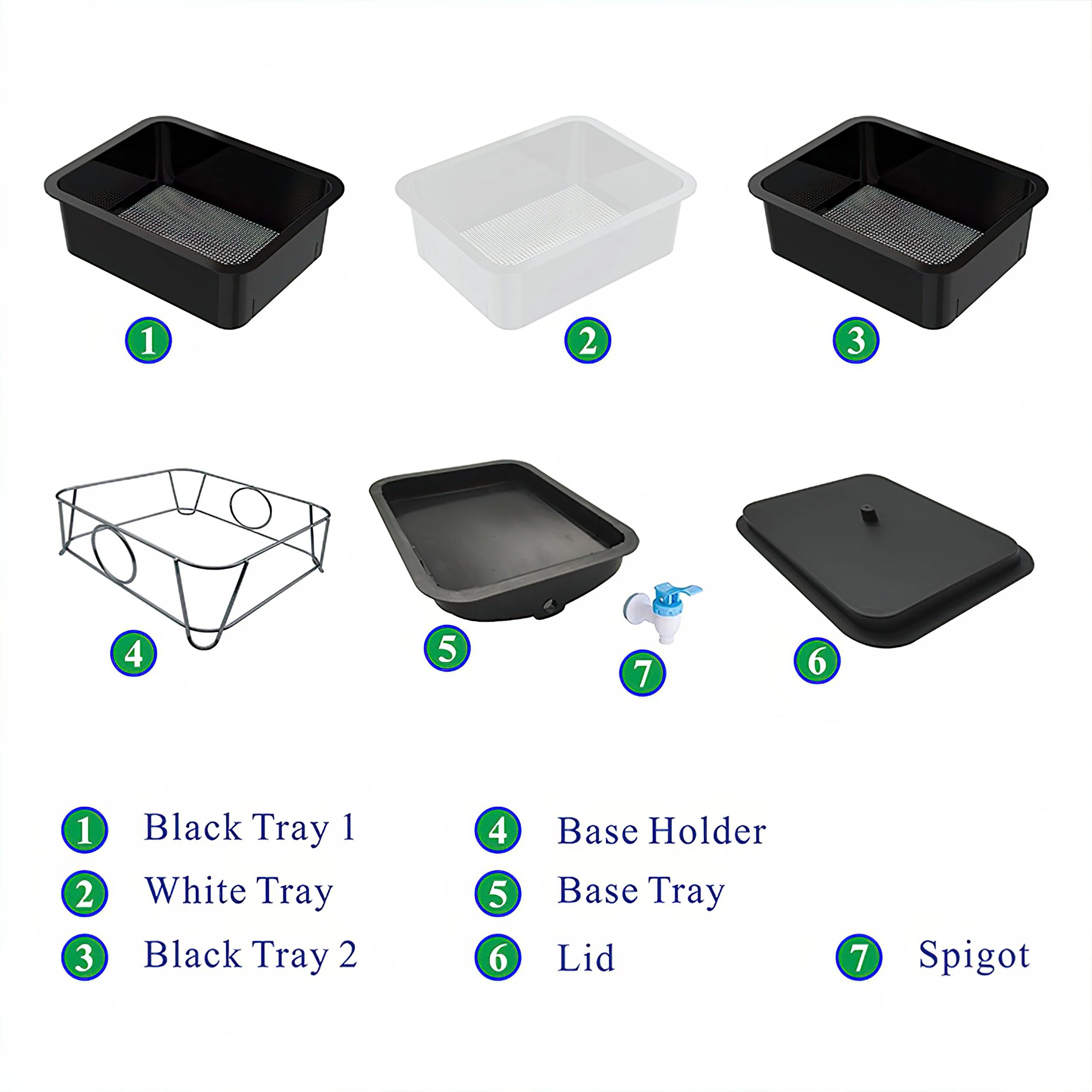 Maze Mini 3 Tier 15L Worm Farm - Black - Image 5
