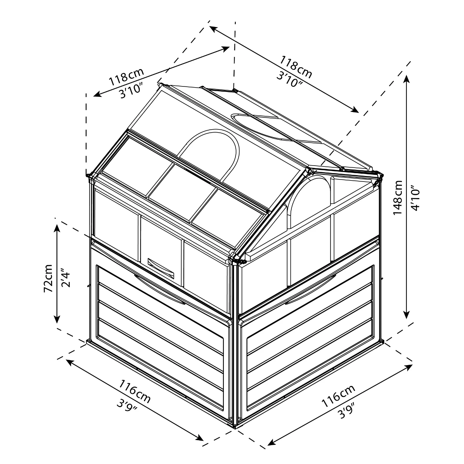 Maze Plant Inn Raised Garden Bed Planter with Mini Greenhouse - Image 7