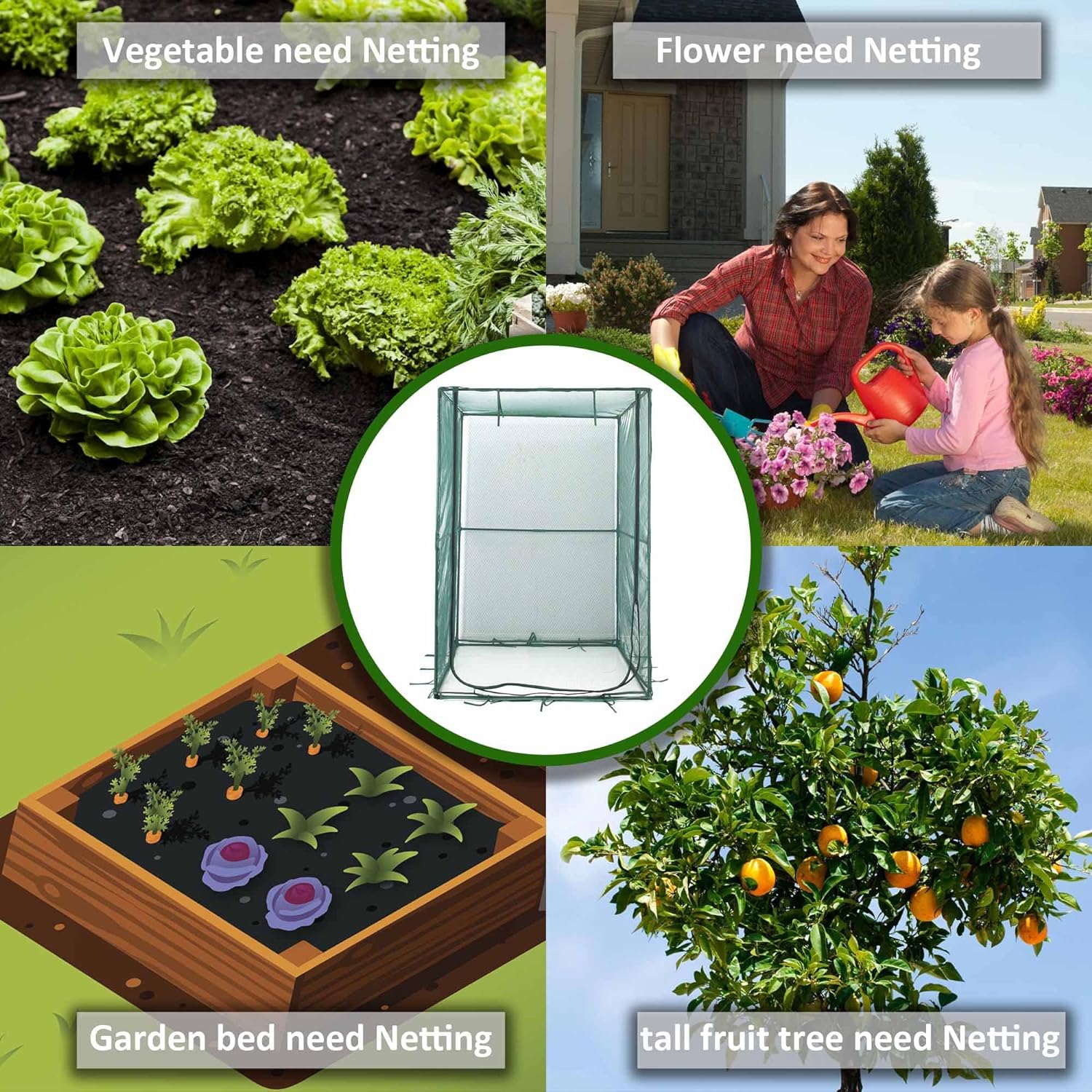 Maze Tall Netting Crop Protection Cage – 1.25m² X 1.8m High - Image 9